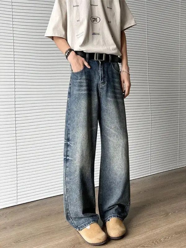 Japanese Brand Retro loose wide leg slightly flared jeans Size US 32 / EU 48 - 3 Thumbnail
