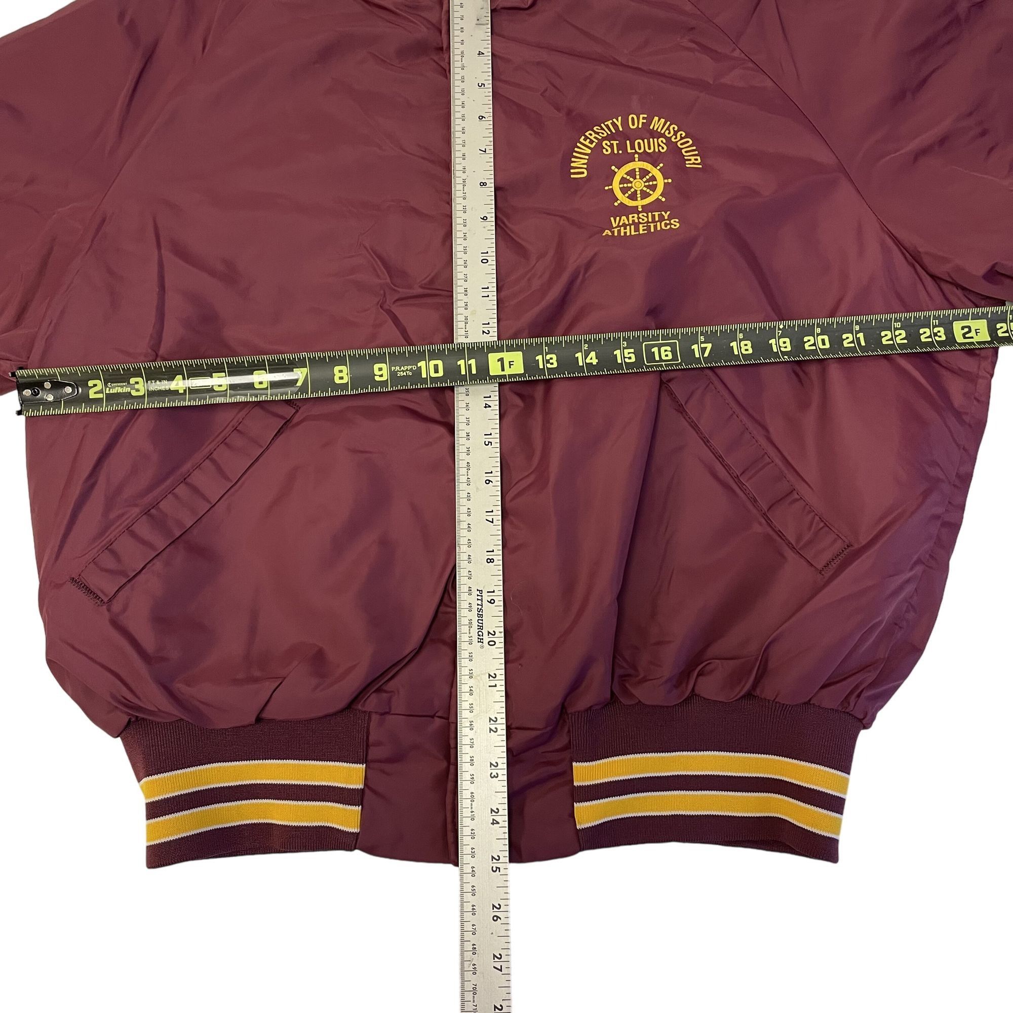 Dunbrooke Vtg Dunbrooke USA Maroon Nylon UM University Missouri jacket Size US XL / EU 56 / 4 - 5 Thumbnail