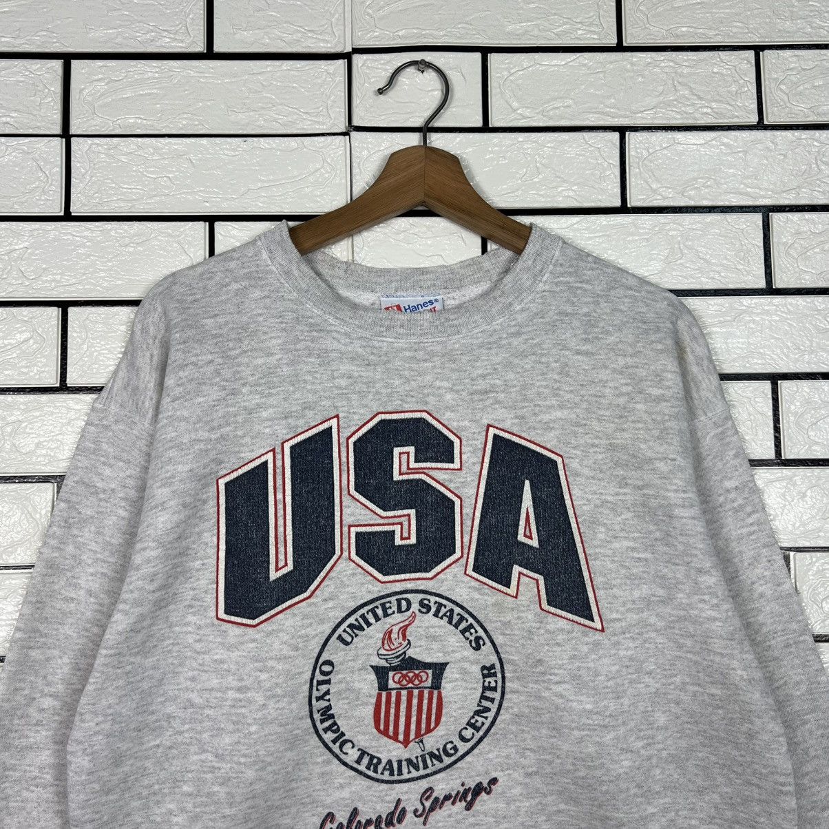Hanes Vintage 90s US OLYMPIC Training Center Sweatshirt #3998-C182 Size US M / EU 48-50 / 2 - 2 Thumbnail