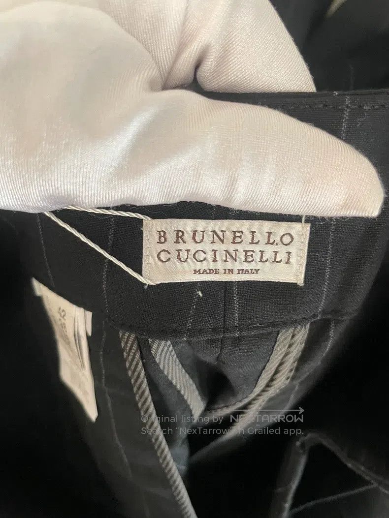 Brunello Cucinelli Brunello Cucinelli Black Wool Linen Trousers Size 27" / US 4 / IT 40 - 5 Thumbnail