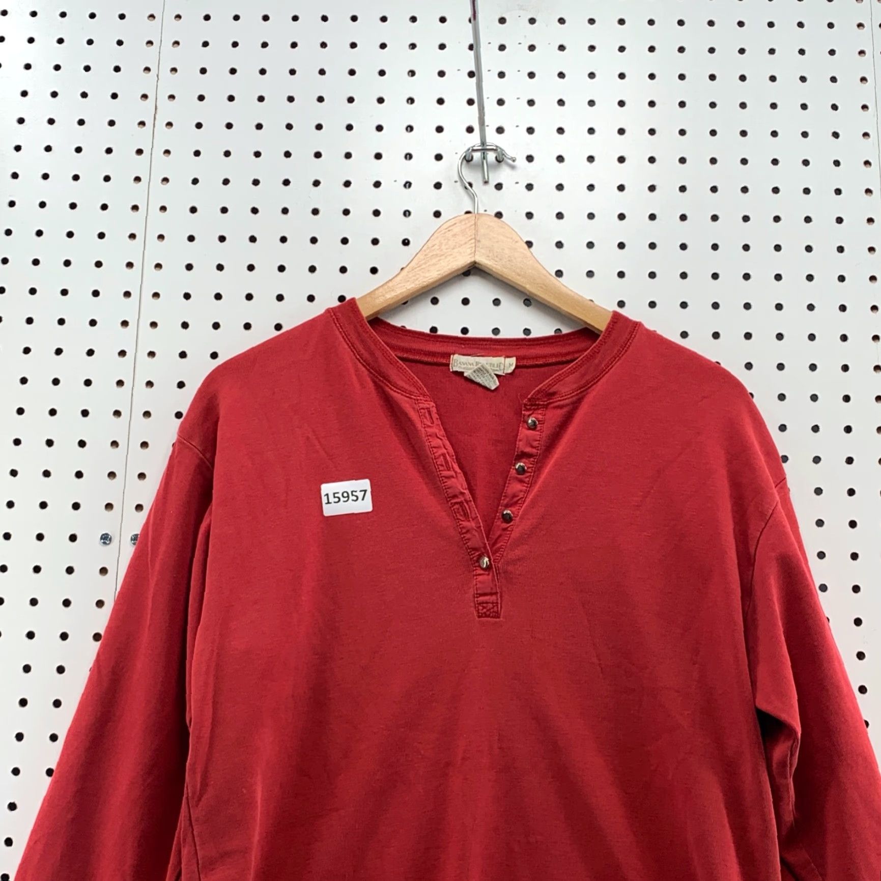 Banana Republic VINTAGE Banana Republic Henley Shirt Womens Medium Red Long Sleeve Size M / US 6-8 / IT 42-44 - 2 Thumbnail