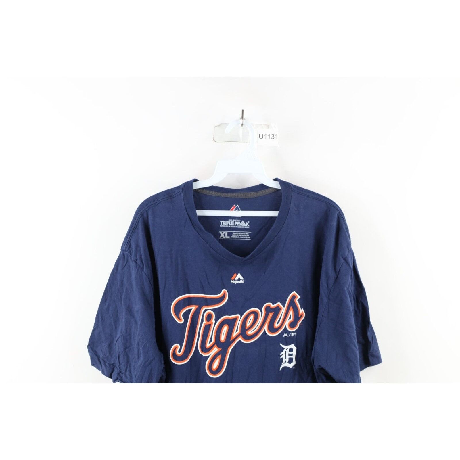 Majestic Majestic Spell Out Script Detroit Tigers Baseball T-Shirt Size US XL / EU 56 / 4 - 2 Thumbnail
