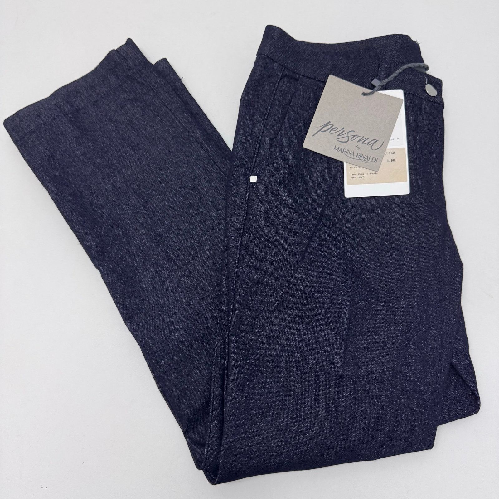 Marina Rinaldi NWT Marina Rinaldi Idillico Dark Navy Denim Pant sz 8 Casual Size 30" / US 8 / IT 44 - 1 Thumbnail
