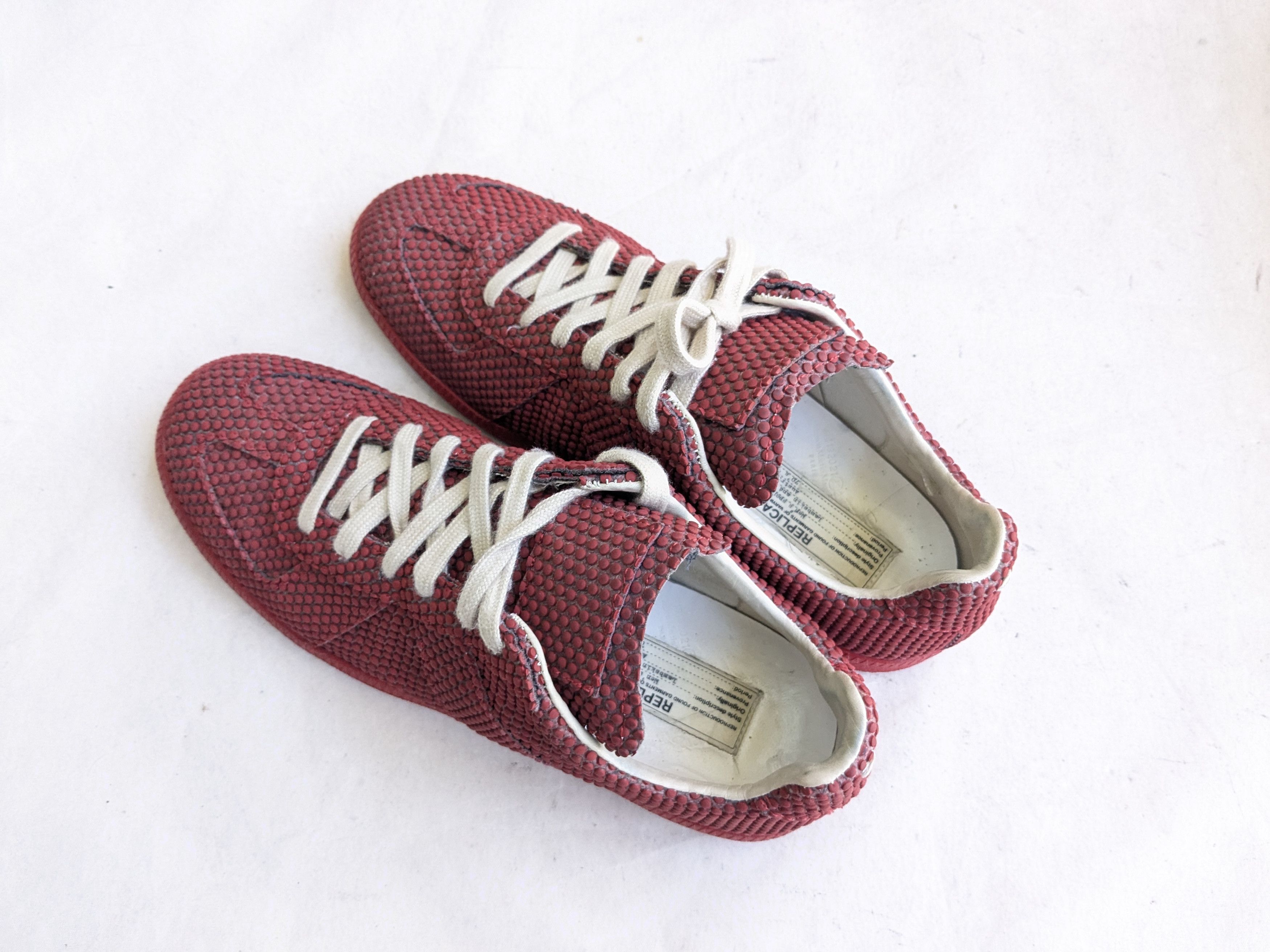 Maison Margiela Maison Margiela GAT Replica Red 8.5 41.5 Low Tops Size US 8.5 / EU 41-42 - 12 Thumbnail