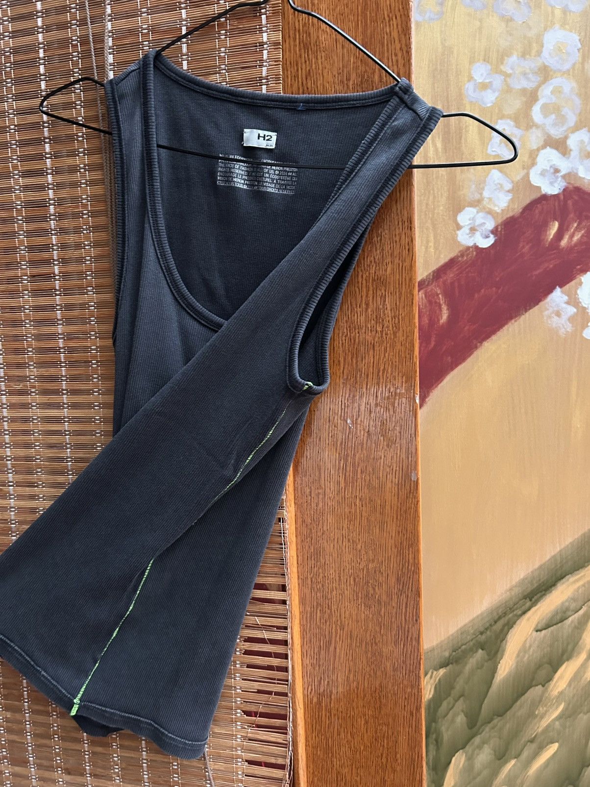 H&M × Heron Preston H2 by Heron Preston X H&M Cotton Rib Tank Top Washed Black Size US S / EU 44-46 / 1 - 4 Thumbnail