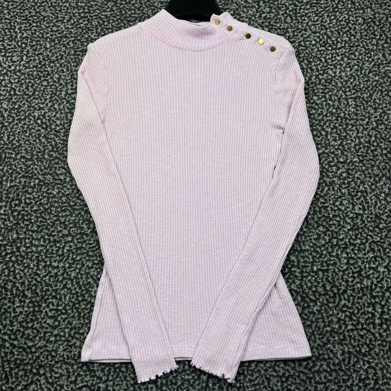 J.Crew J. Crew Sweater Women Purple Ribbed Mock Neck Pullover S Size S / US 4 / IT 40 - 1 Thumbnail
