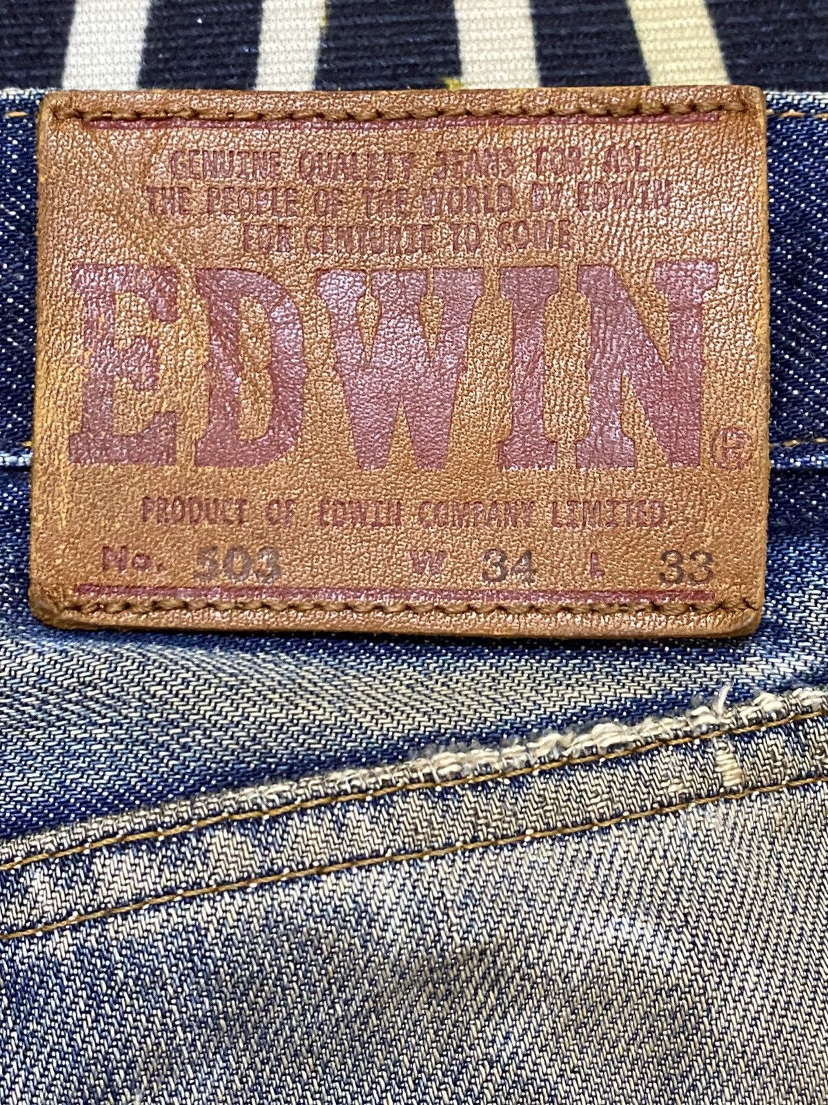 Edwin Vintage Japanese Brands Edwin503 Mud Wash Loose Jeans Size US 34 / EU 50 - 12 Thumbnail