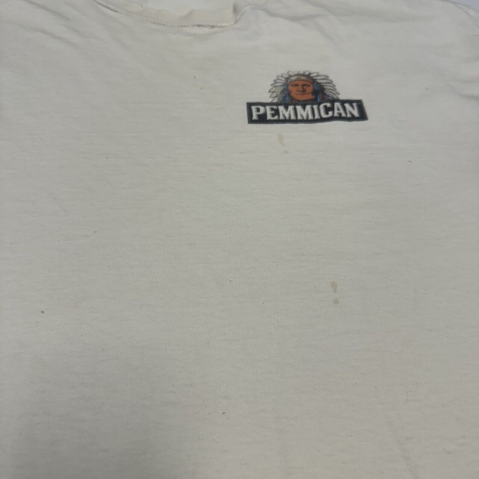 Vintage Vintage Pemmican T Shirt Mens XL White Short Sleeve y2k 90s Size US XL / EU 56 / 4 - 5 Thumbnail