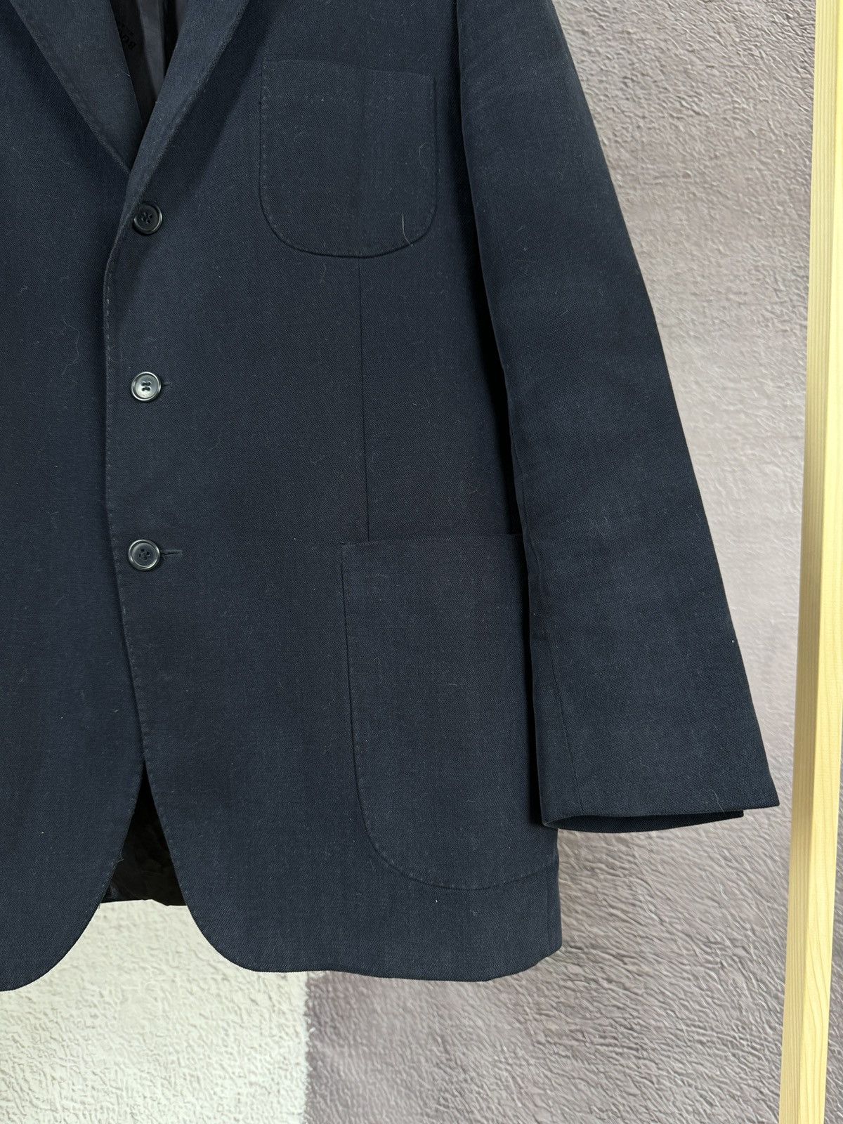 Boggi Boggi Milano vintage blue cotton 3 button blazer Size 44R - 7 Thumbnail