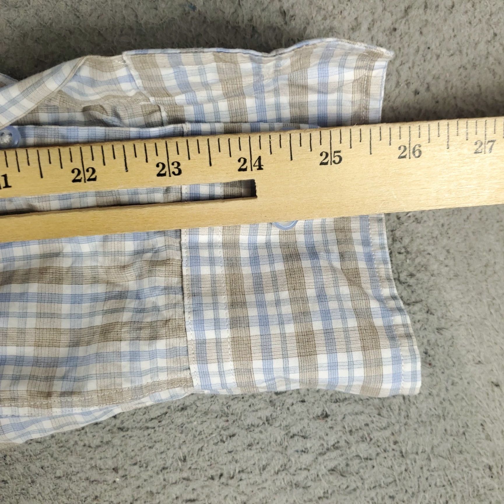 David Donahue David Donahue Shirt Mens XL Blue Beige Plaid Button-Up Long Sleeve Casual Size US XL / EU 56 / 4 - 6 Thumbnail