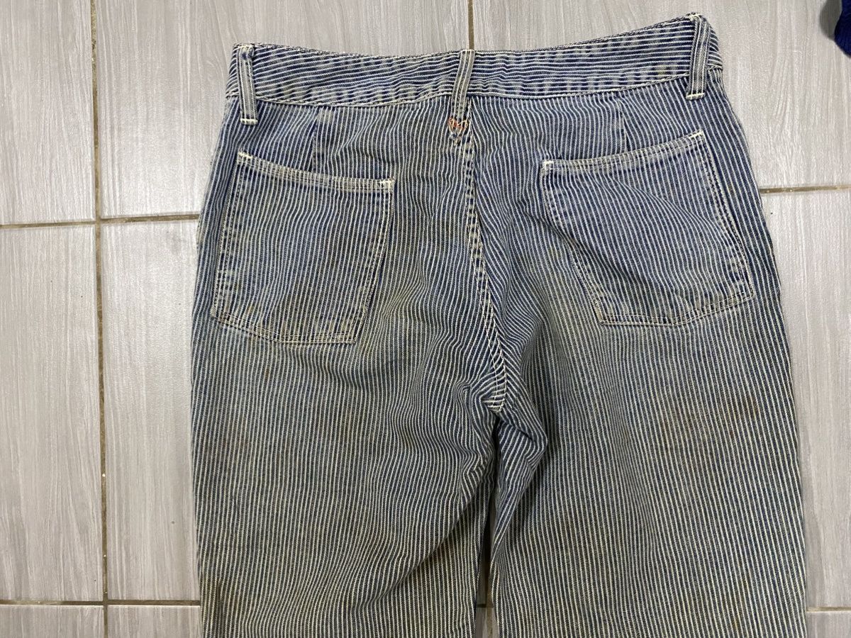 45rpm 45rpm Studio Japan Indigo Hickory Stripe Workwear Denim Pant Size US 29 - 5 Thumbnail