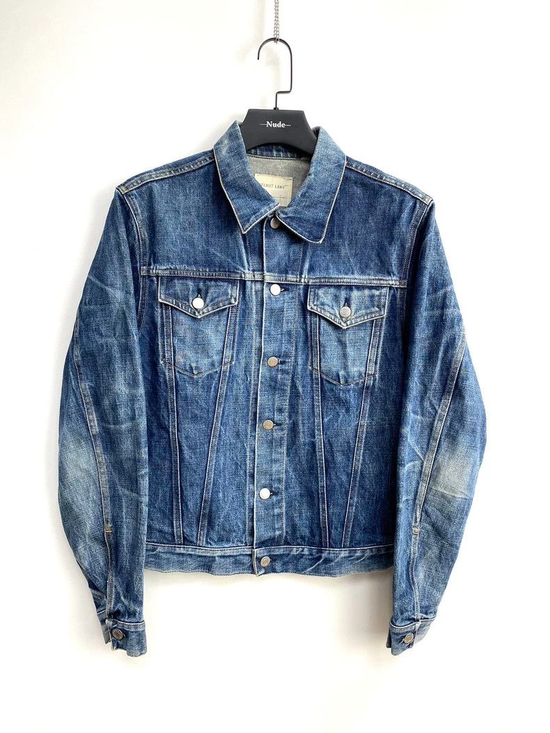 helmut lang Washed blue denim jacket 2504-Nextarrow