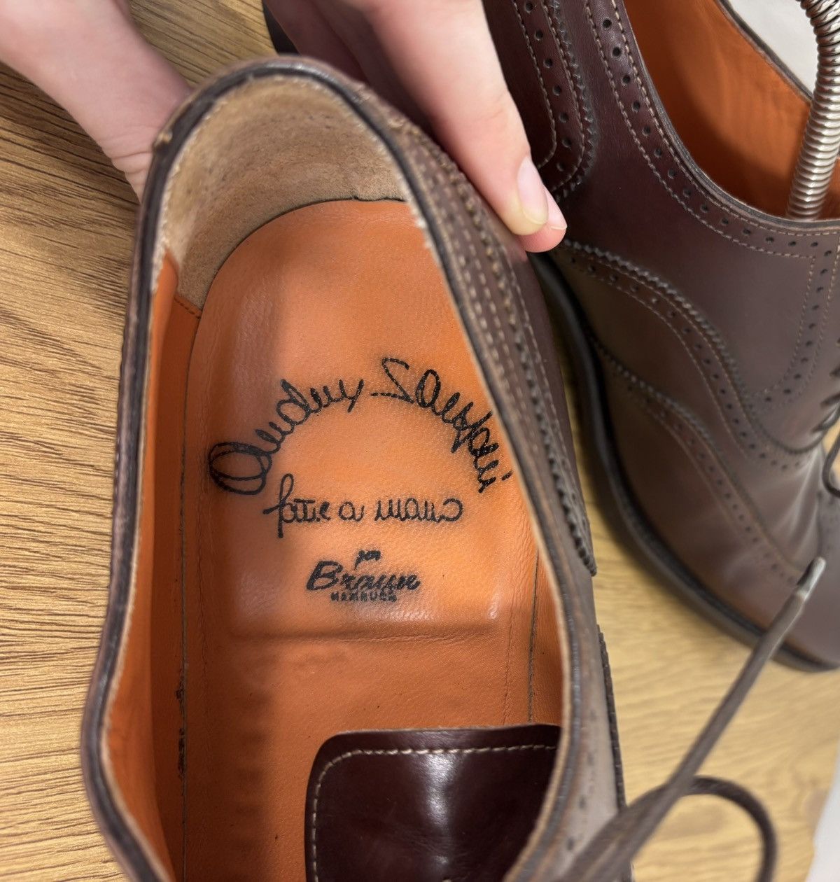 Santoni Santoni Men’s Burgundy Brown Leather Oxford Dress Shoes Size US 9 / EU 42 - 18 Thumbnail