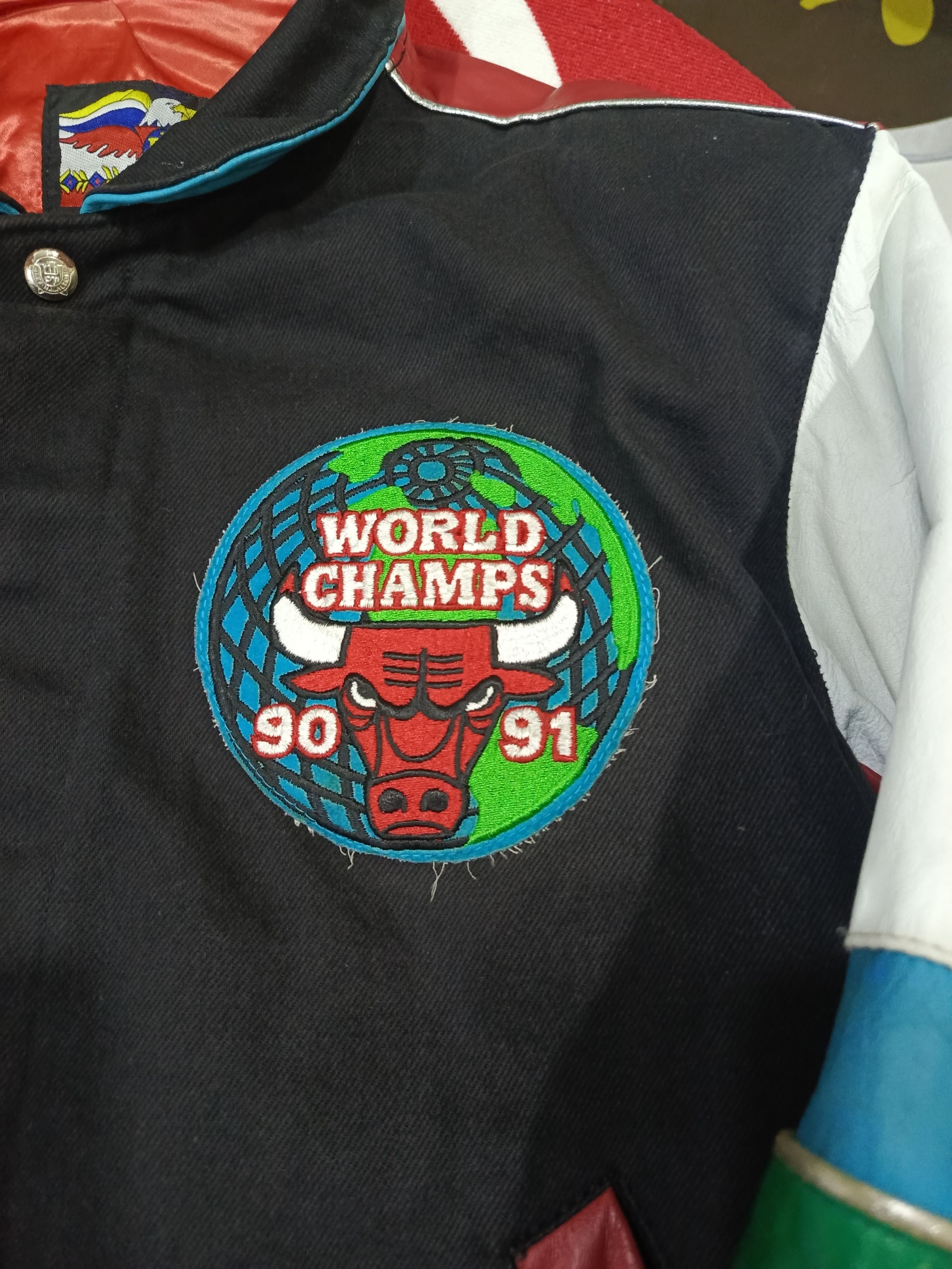Vintage Jeff Hamilton 1990-1991 Chicago Bulls Jacket Size US M / EU 48-50 / 2 - 6 Thumbnail