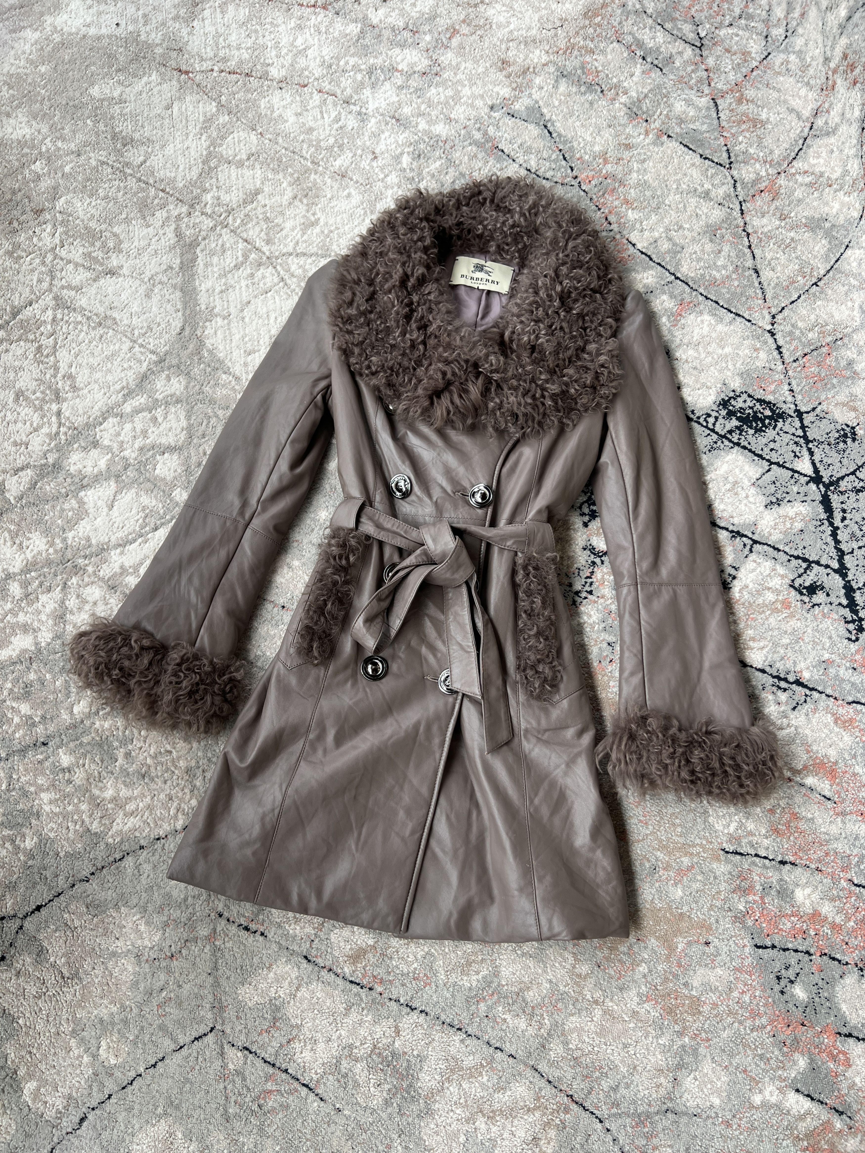 Burberry Burberry Leather Coat Size S / US 4 / IT 40 - 1 Thumbnail