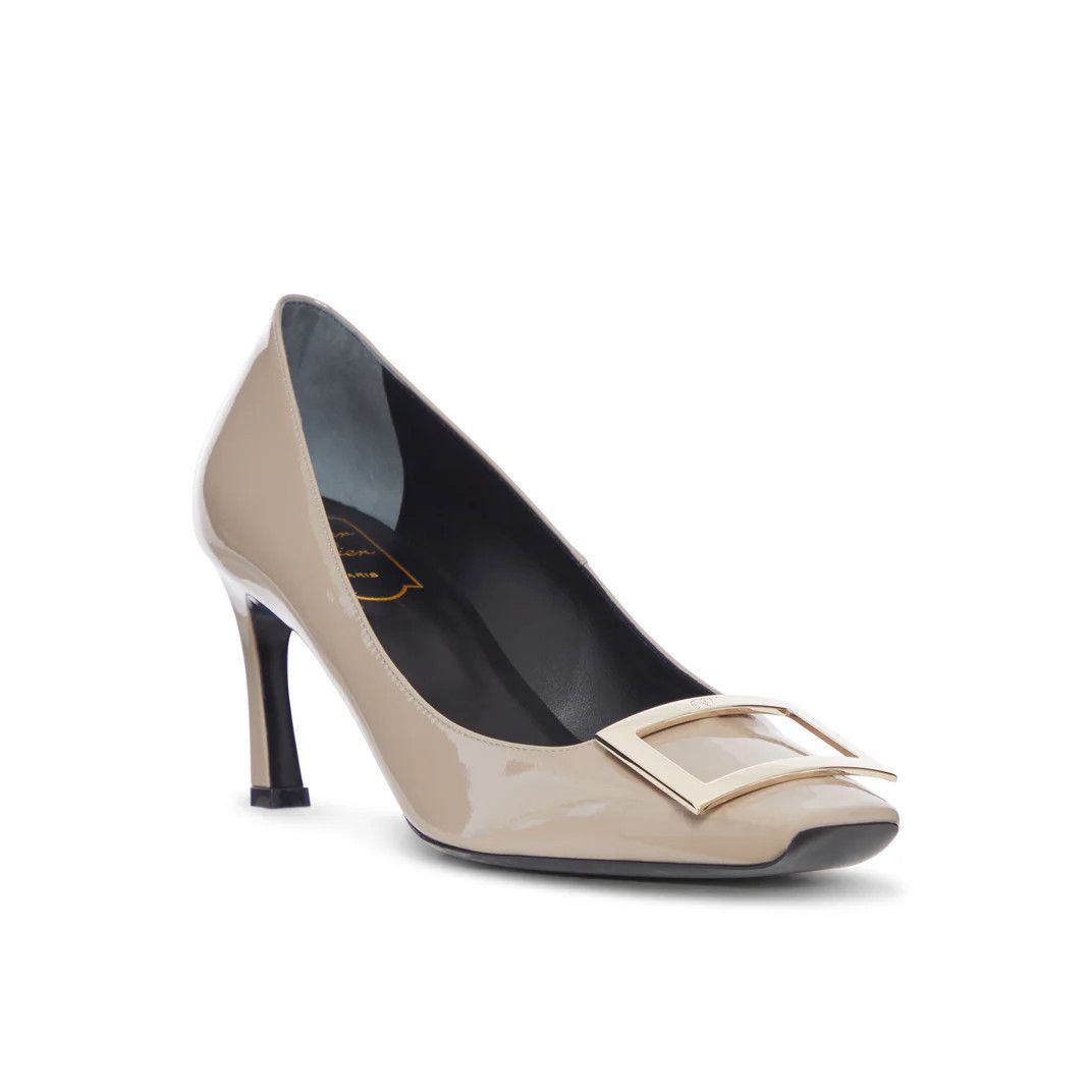 ROGER VIVIER Trompette Daino Patent Leather 70mm Pumps New &