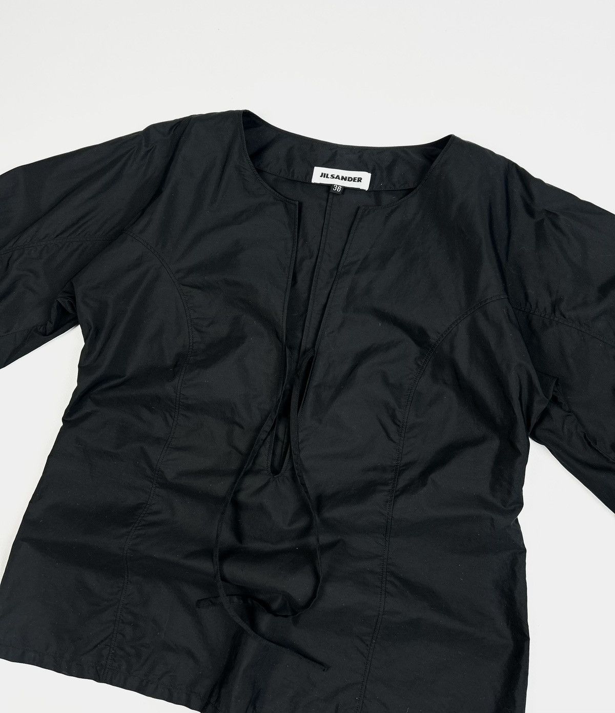 Jil Sander Rare JIL SANDER Blouse Black Top Avant Garde Size S Size S / US 4 / IT 40 - 5 Thumbnail