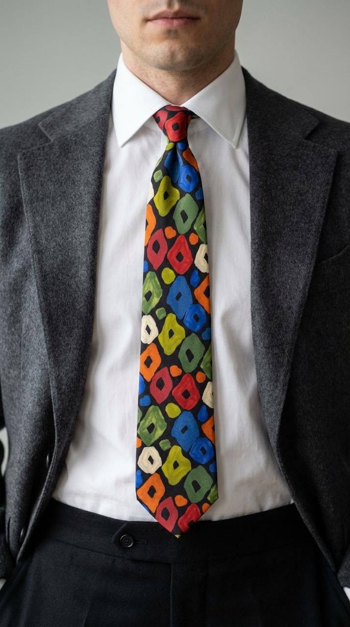 Hugo Boss Hugo Boss 100% silk Tie Avant Garde Necktie for Men Top Size ONE SIZE - 1 Thumbnail