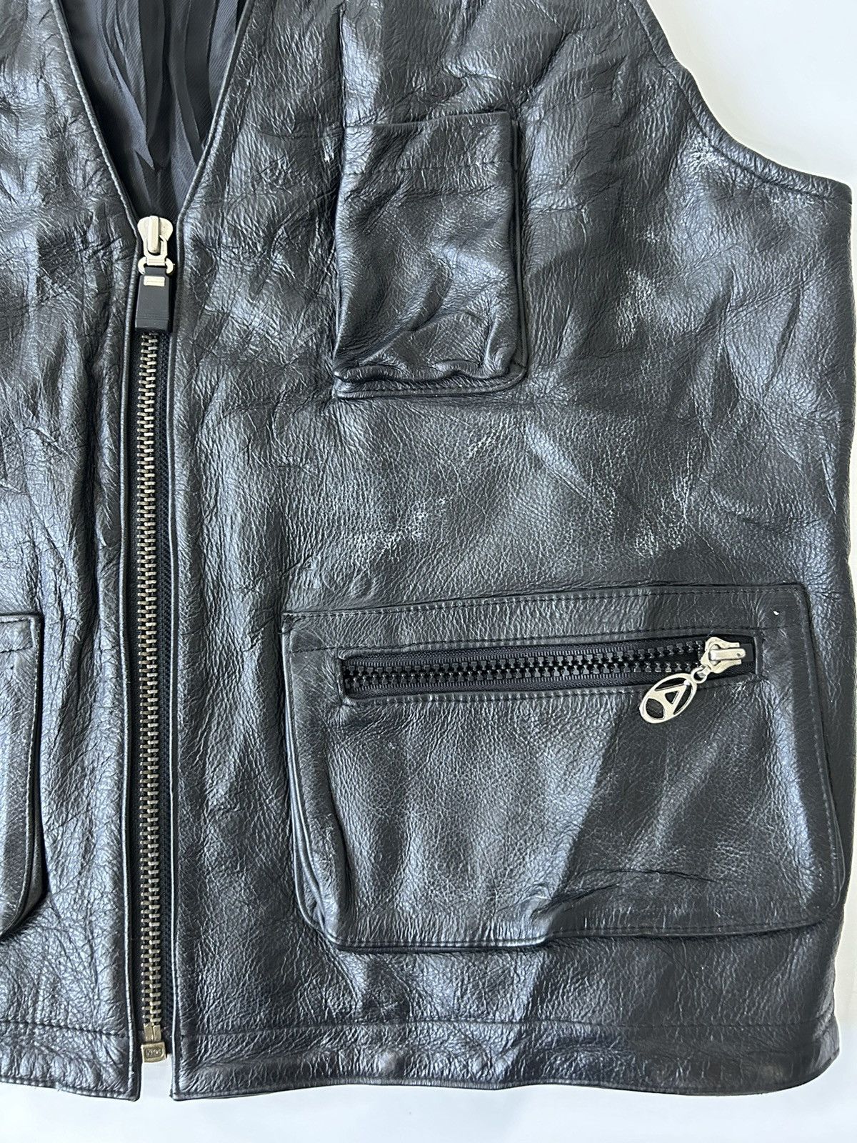 Leather × Vintage INTERPIA BLACK LEATHER VEST Size US M / EU 48-50 / 2 - 3 Thumbnail