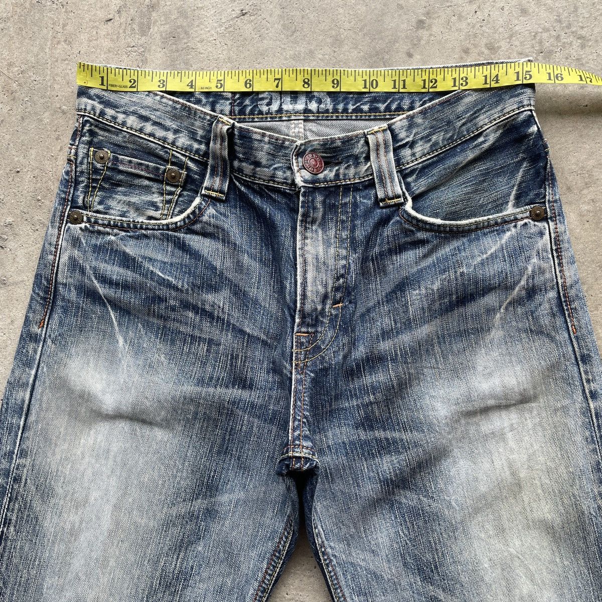 Edwin Vintage Edwin 503 Distressed FLARE Faded Jeans Pants Denim Size US 30 / EU 46 - 5 Thumbnail