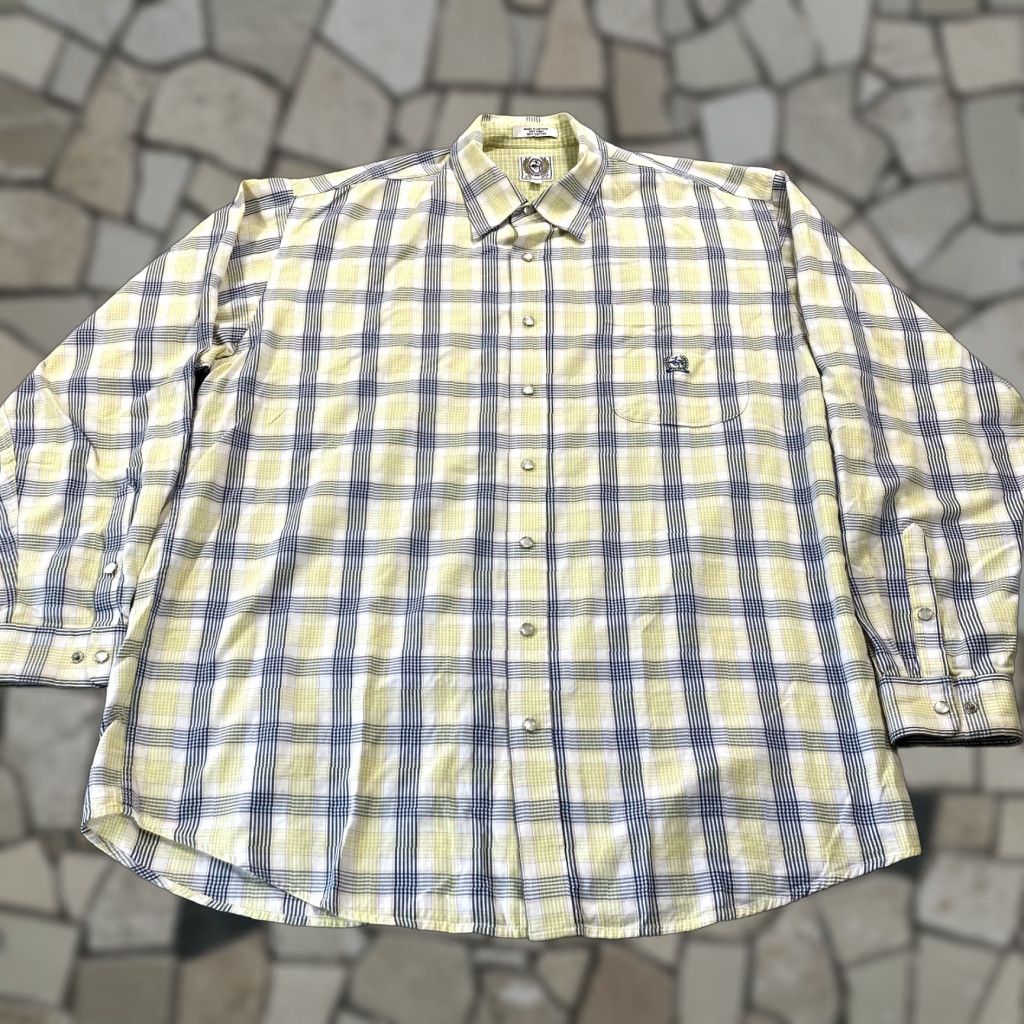 Vintage Cinch Shirt Mens XL Blue Yellow White Pearl Snap Cowboy Western Casual Plaid Cotton Button-Up Collared 3 Pocket SX? Size US XL / EU 56 / 4 - 1 Thumbnail