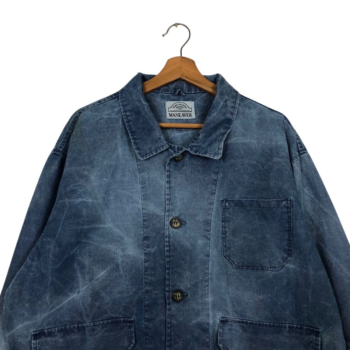 Japanese Brand 📌Vintage Denim Bomber Jacket Maneaver Issey Miyake Size US L / EU 52-54 / 3 - 4 Thumbnail