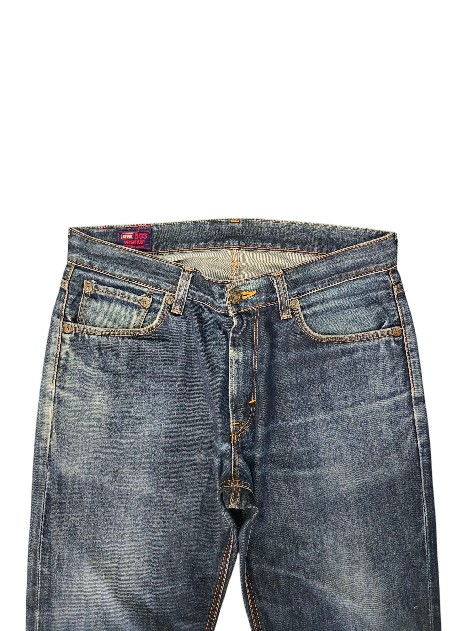 Comme des Garcons × Undercover Vintage 90s Edwin 503 Clawmark Distress Faded Denim Jeans Size US 35 - 3 Thumbnail