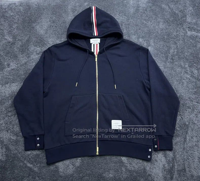 Thom Browne Cangyin color stripe zipper coat