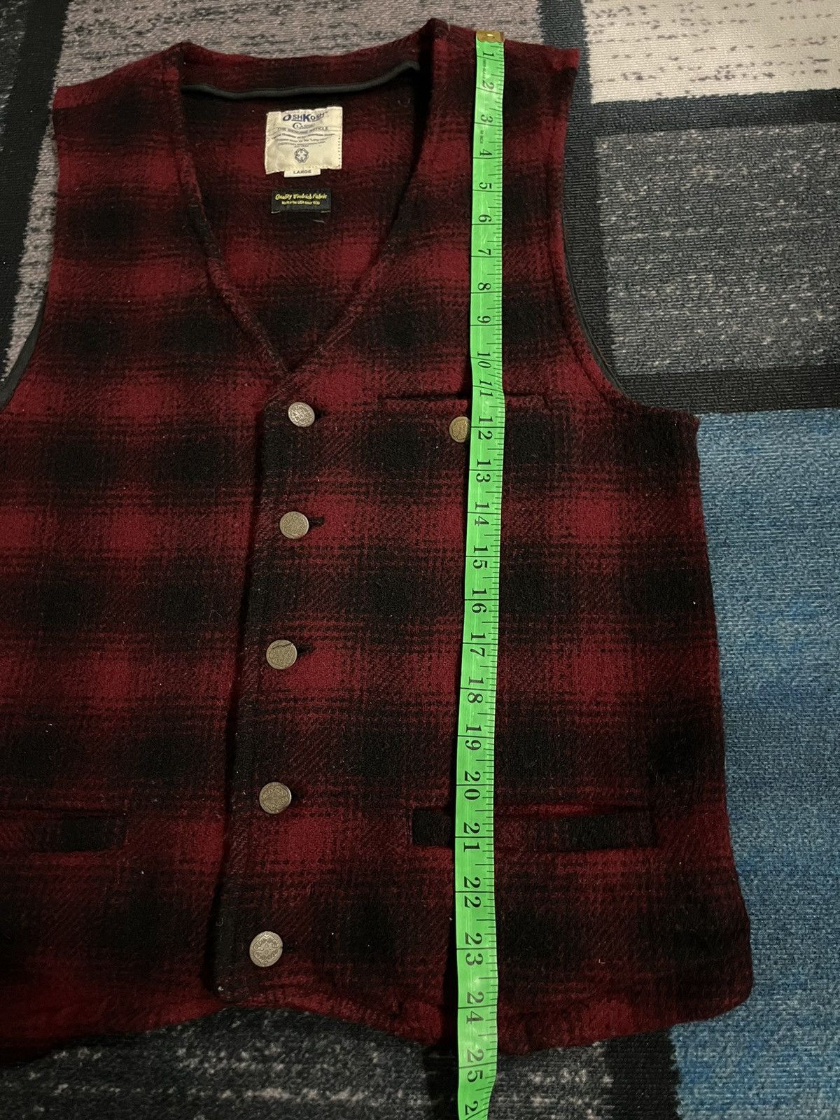 Oshkosh × Vintage × Woolrich Woolen Mills Vintage OSHKOSH Classic Wool Vest Size US M / EU 48-50 / 2 - 12 Thumbnail