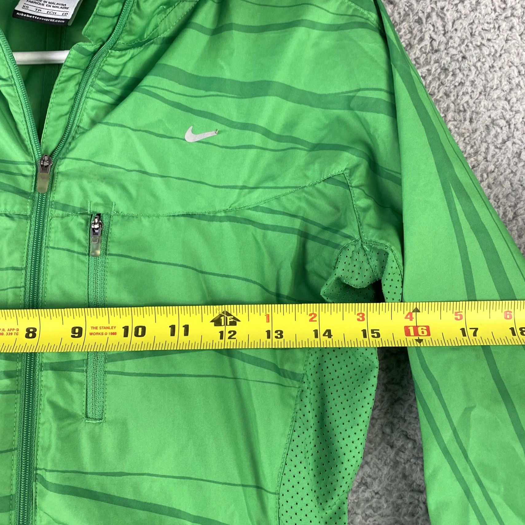 Nike Nike Jacket Women XS Fit Green Running Windbreaker / 44-31 Size XS / US 0-2 / IT 36-38 - 7 Thumbnail