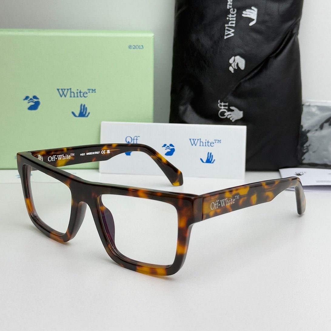 Off-White NEW Off White Style 25 Brown Bluelight Eyeglasses Frames Size ONE SIZE - 1 Thumbnail