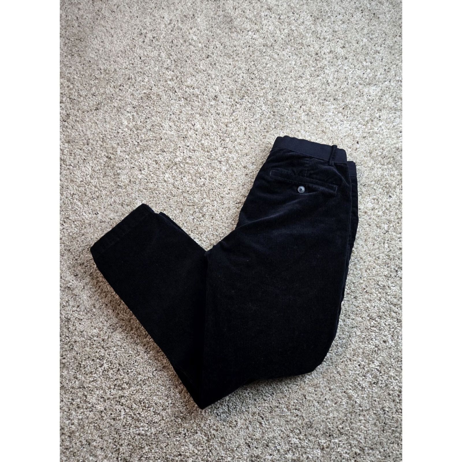 Uniqlo Uniqlo Corduroy Jogger Pants Mens S Black Elastic Waist Drawstring Tapered Size US 29 - 2 Thumbnail