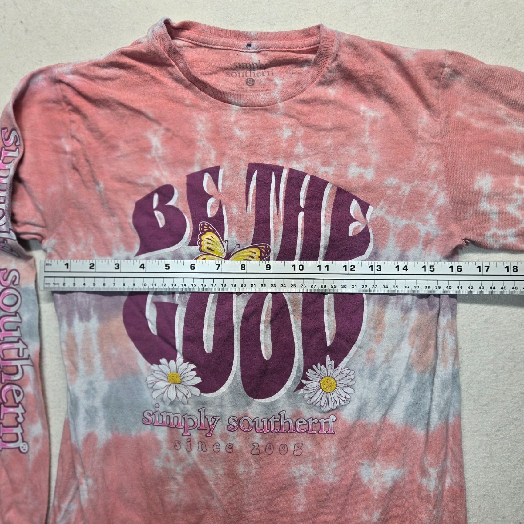 Pinko Simply Southern T-Shirt "Be The Good" Pink Crew Neck Long Sleeve Casual Women’s Regular Size S Size S / US 4 / IT 40 - 4 Thumbnail