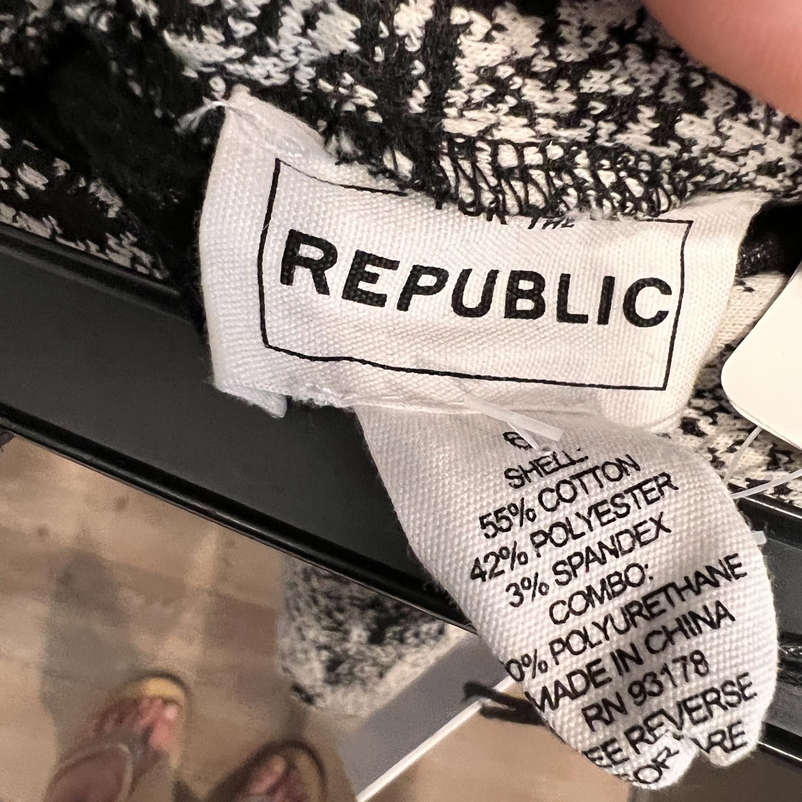 Banana Republic NWT Republic Black and White Patterned Skirt Size 32" / US 10 / IT 46 - 5 Thumbnail