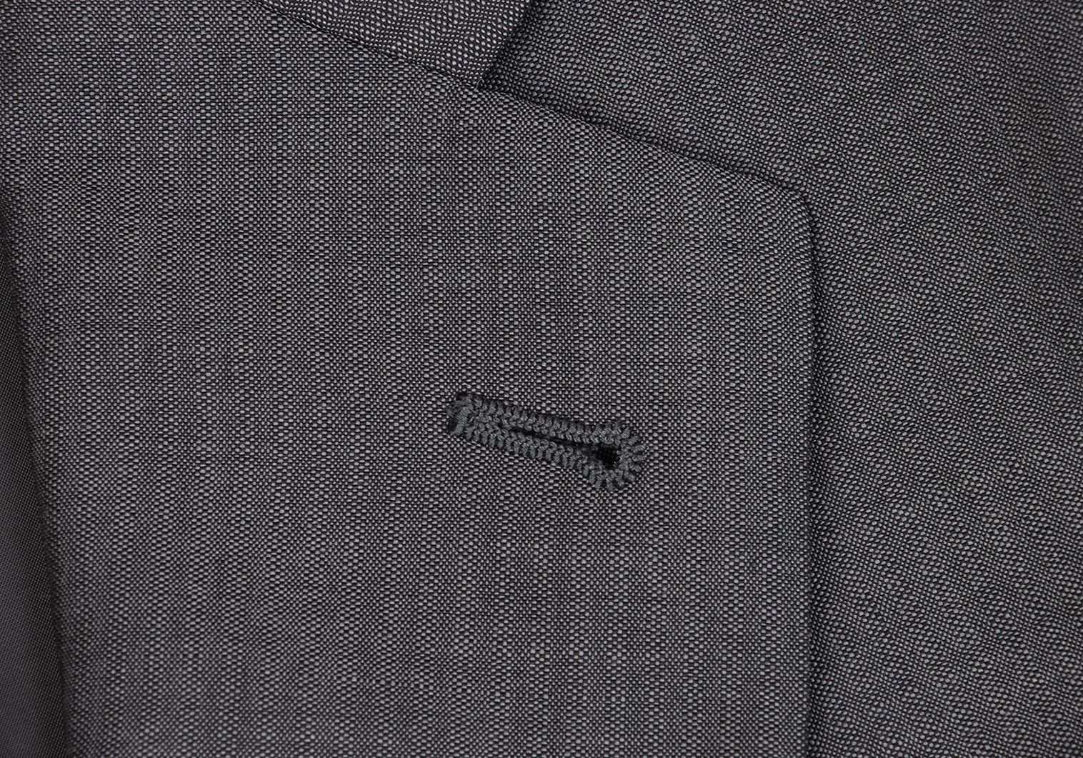 Armani Collezioni Wool Shadow Stripe 3-Button Jacket in Gray Size 54 Size US XXS / EU 40 - 4 Thumbnail