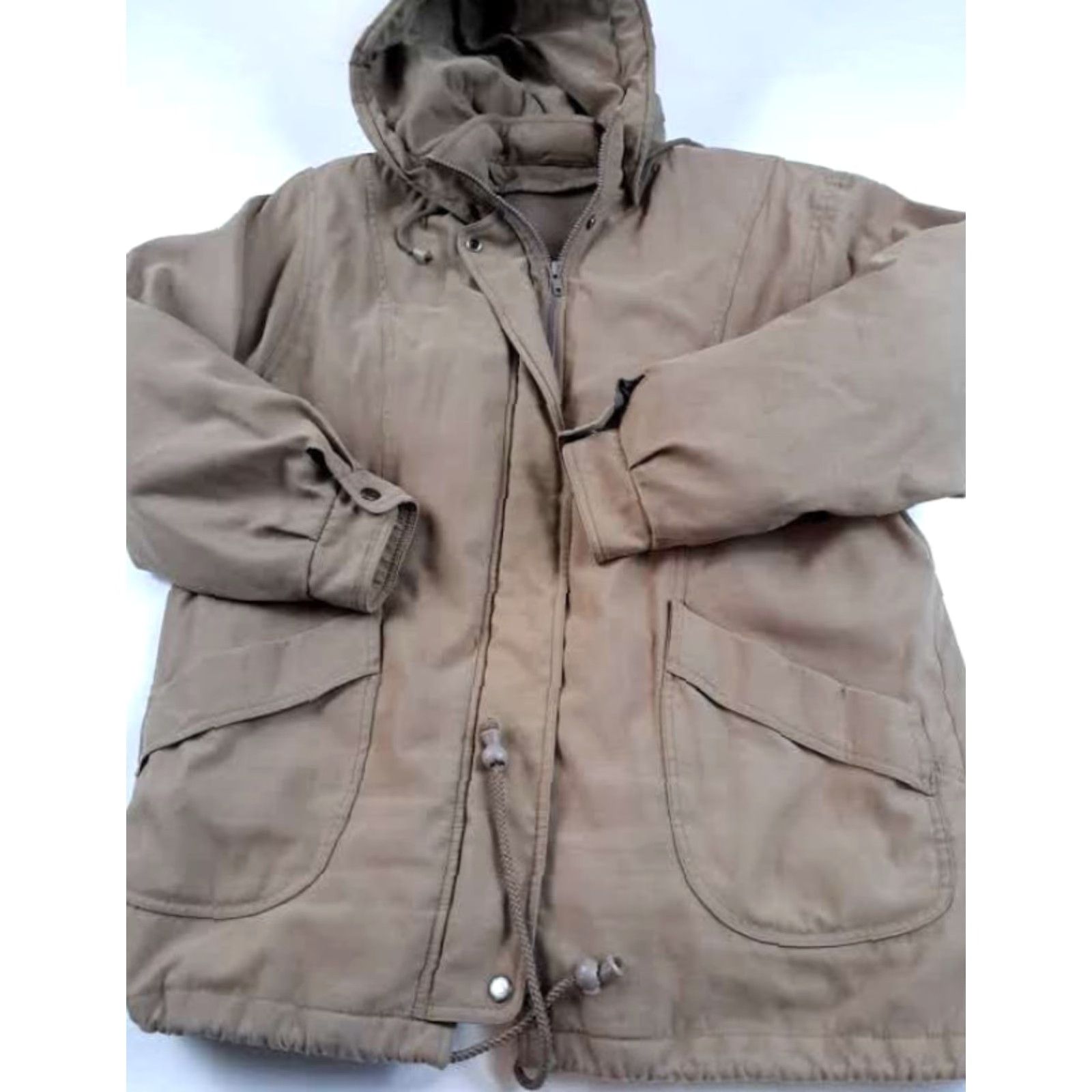 Vintage VINTAGE Bromley Sport Coat Woman Parka Full Zip Winter ThermoLite Mid-Length L tan Women Sports Size L / US 10 / IT 46 - 4 Thumbnail