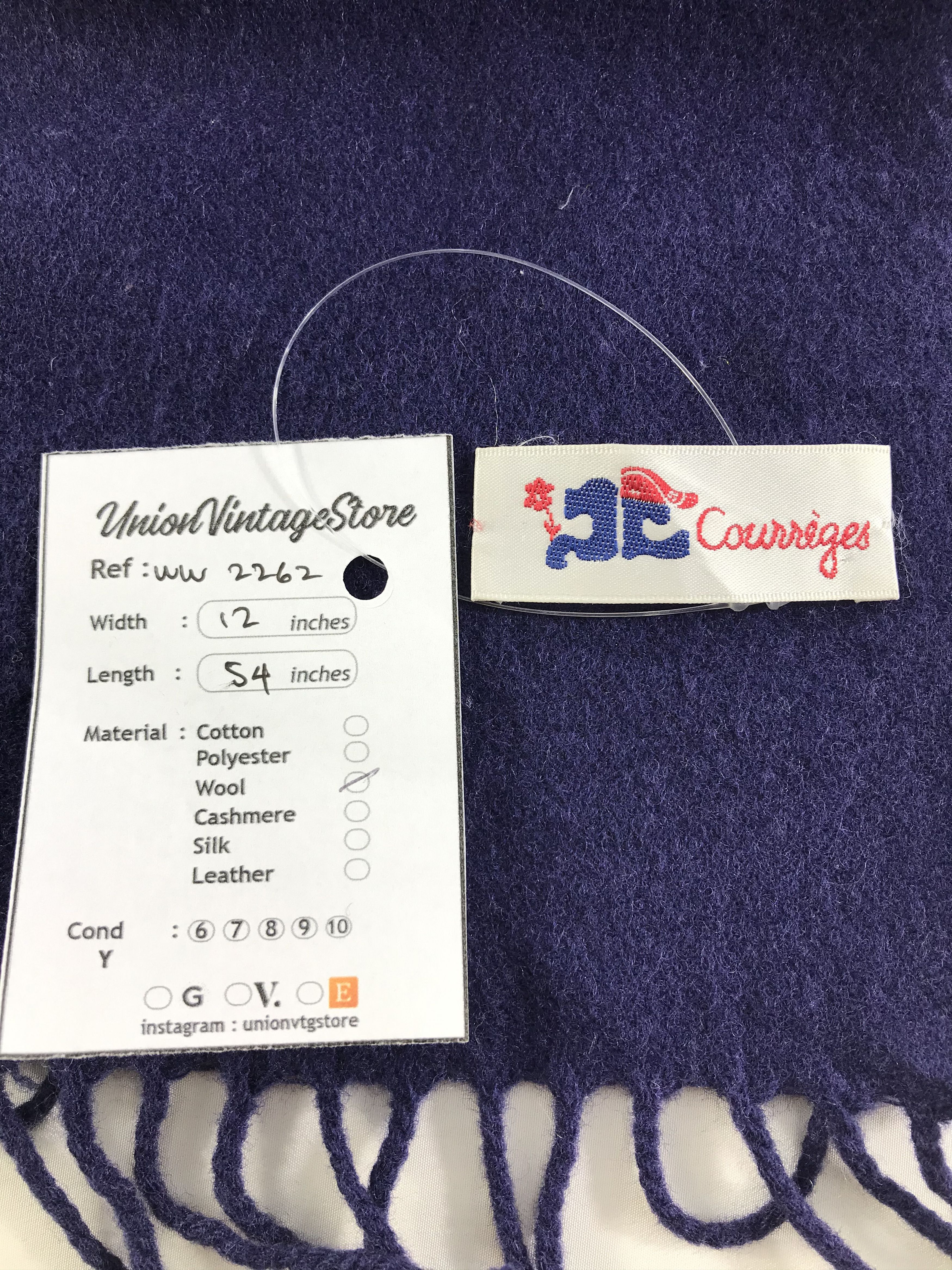 Courreges × Vintage Courreges Homme Scarf / Muffler / Neckwear - WW2262 Size ONE SIZE - 6 Thumbnail