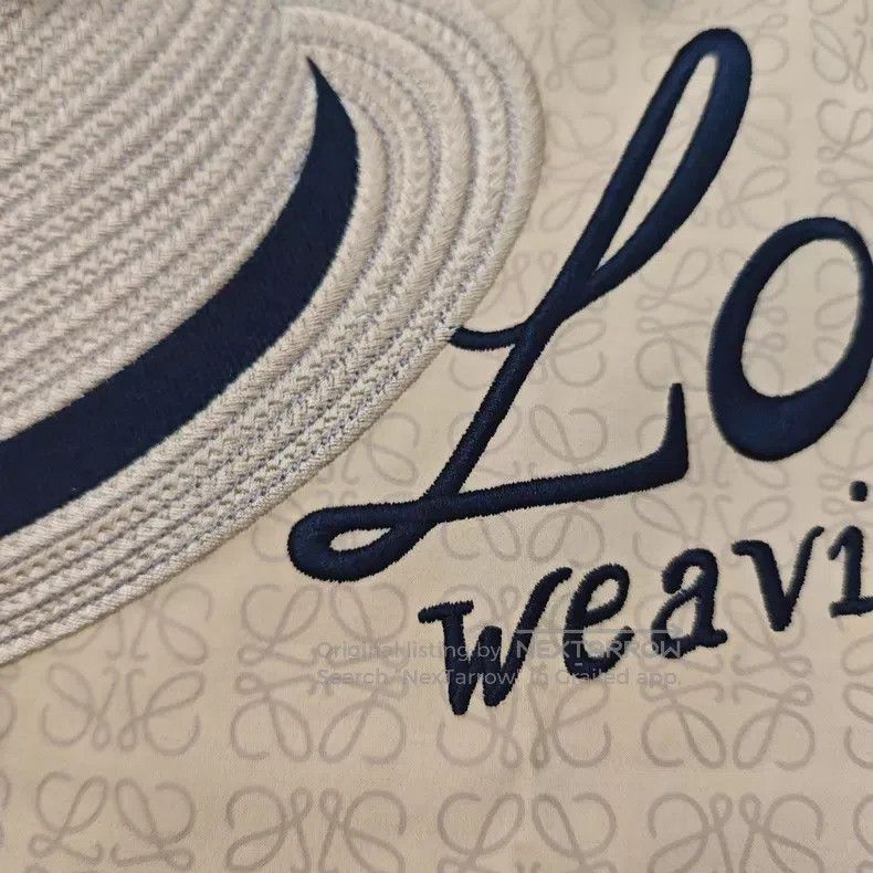 Loewe Loewe White Woven Grass Hat Pattern Front Short Back Long Size XS / US 0-2 / IT 36-38 - 8 Thumbnail