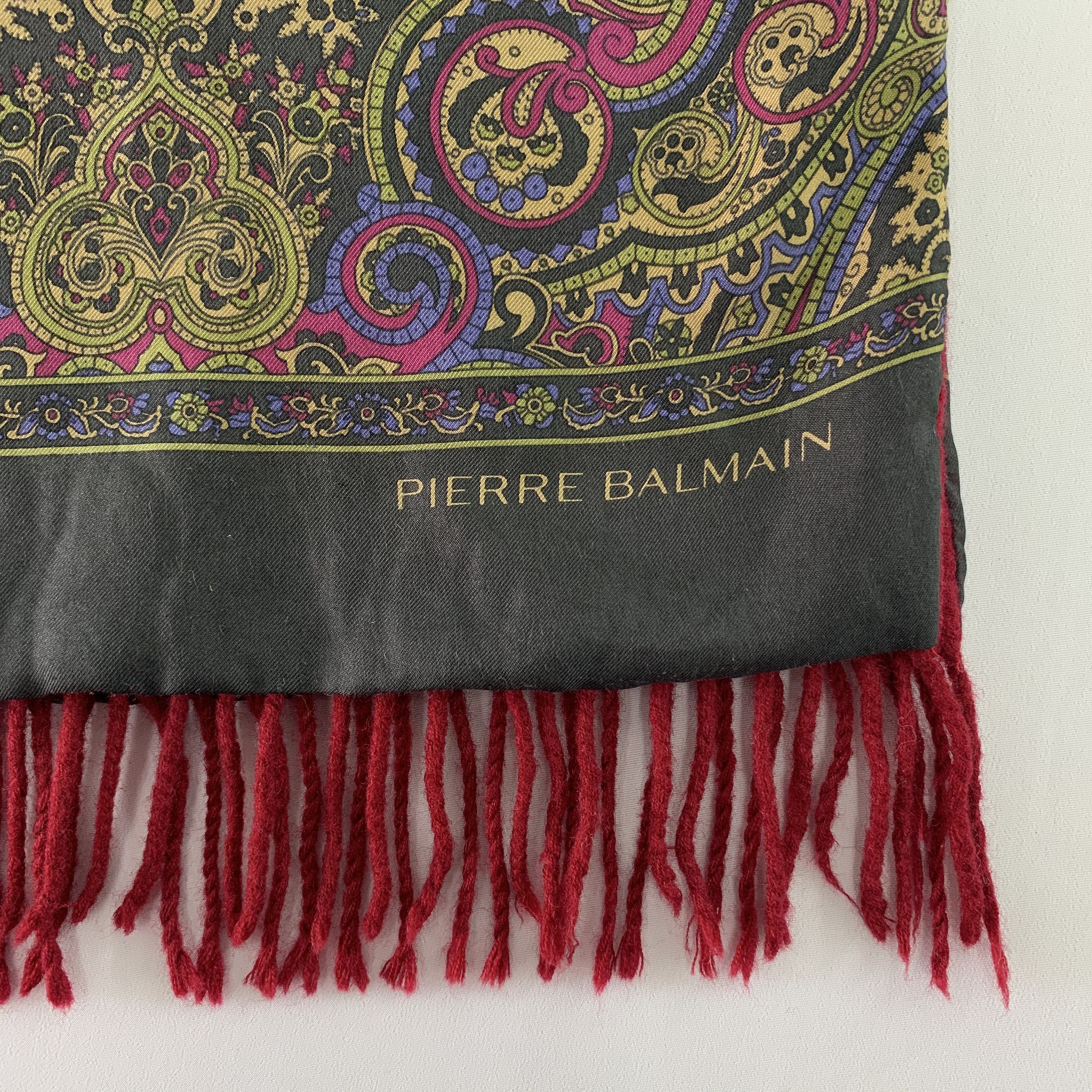 Pierre Balmain Pierre Balmain Scarf Silk Wool Muffler Neck Wrap BL4190 Size ONE SIZE - 4 Thumbnail