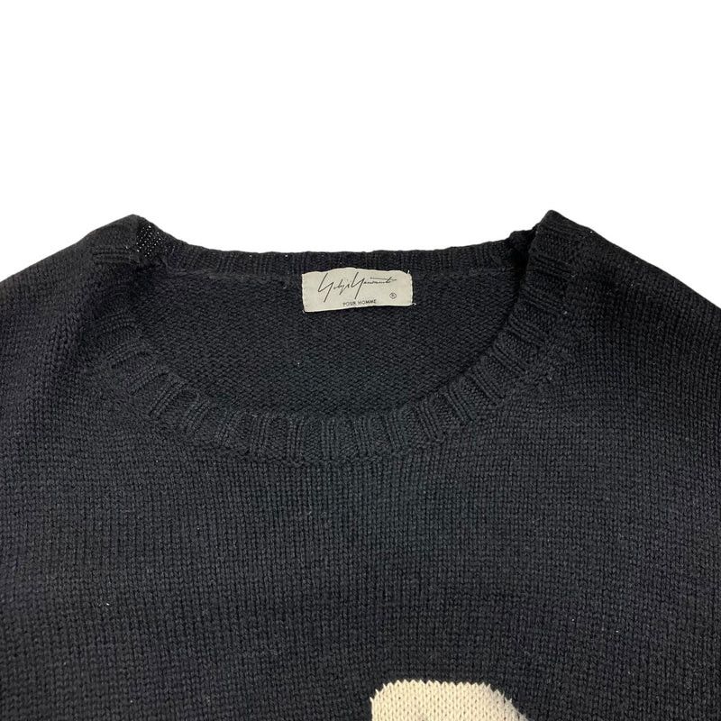 Yohji Yamamoto Yohji Yamamoto pour homme 18AW Intersia Pullover Knit Size US L / EU 52-54 / 3 - 5 Thumbnail