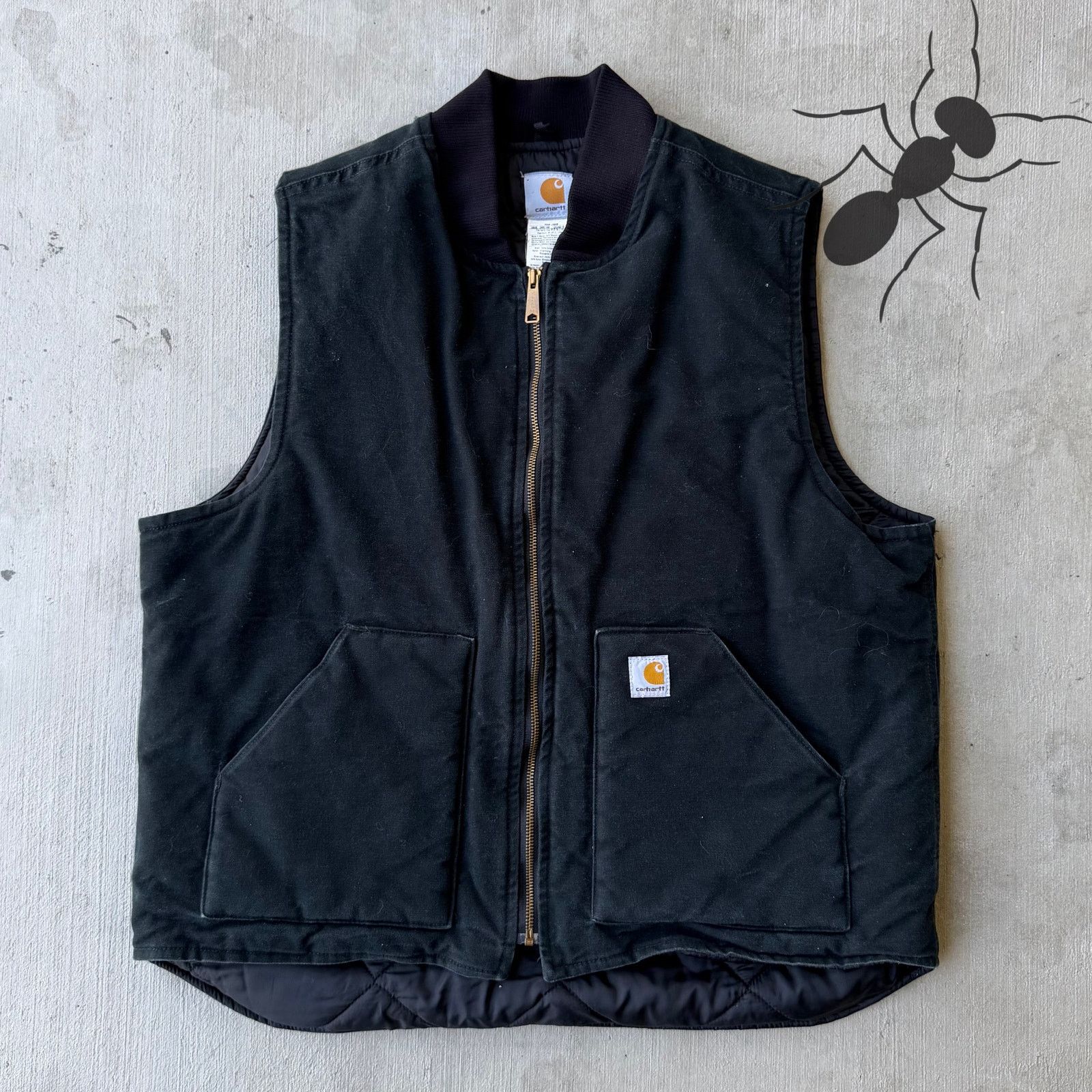 Carhartt × Vintage Carhartt V01 black quilted work wear vest Size US XL / EU 56 / 4 - 1 Thumbnail