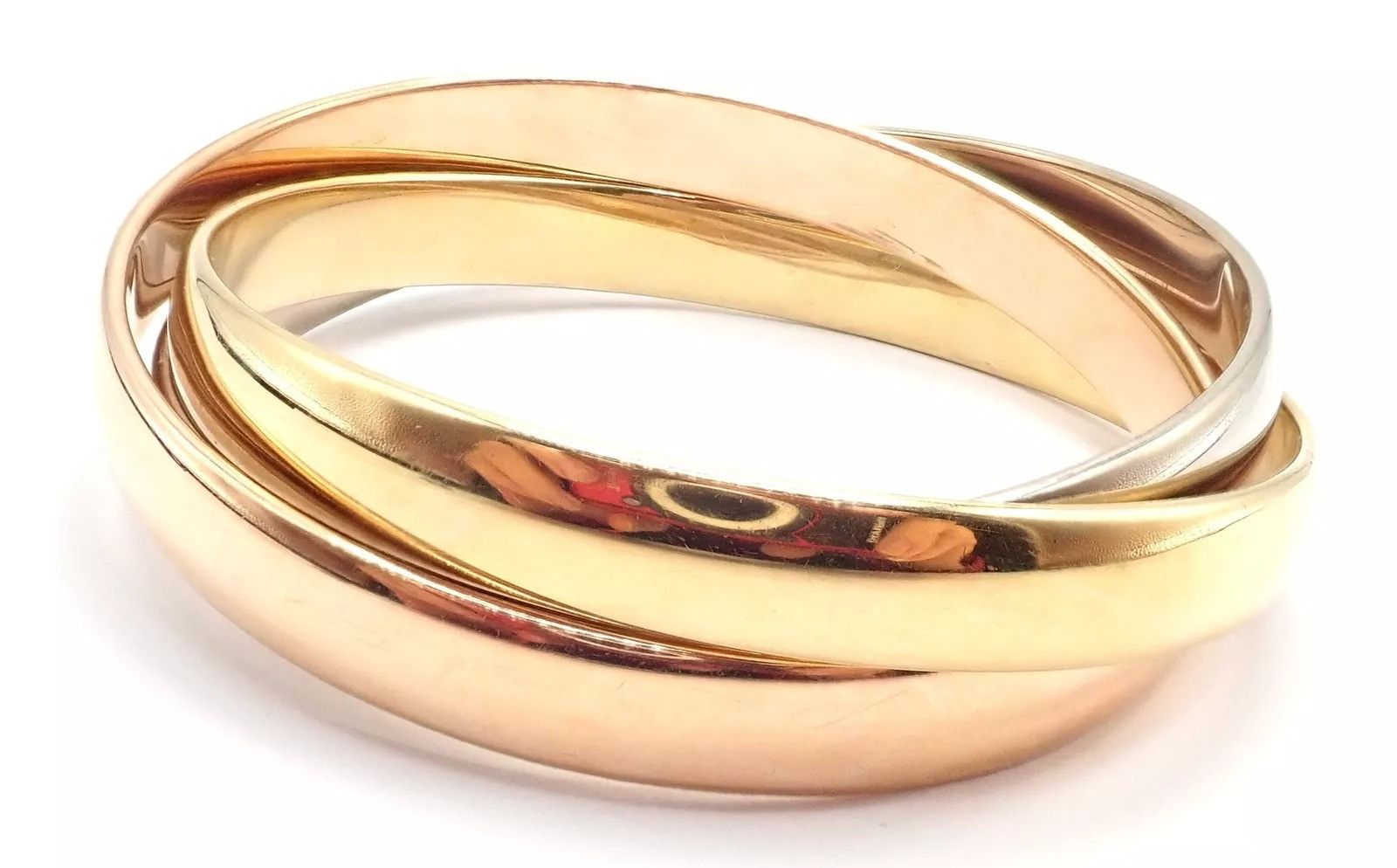 Cartier Cartier 18k 101.5 Grams Rolling Trinity Bangle Bracelet Size ONE SIZE - 7 Thumbnail