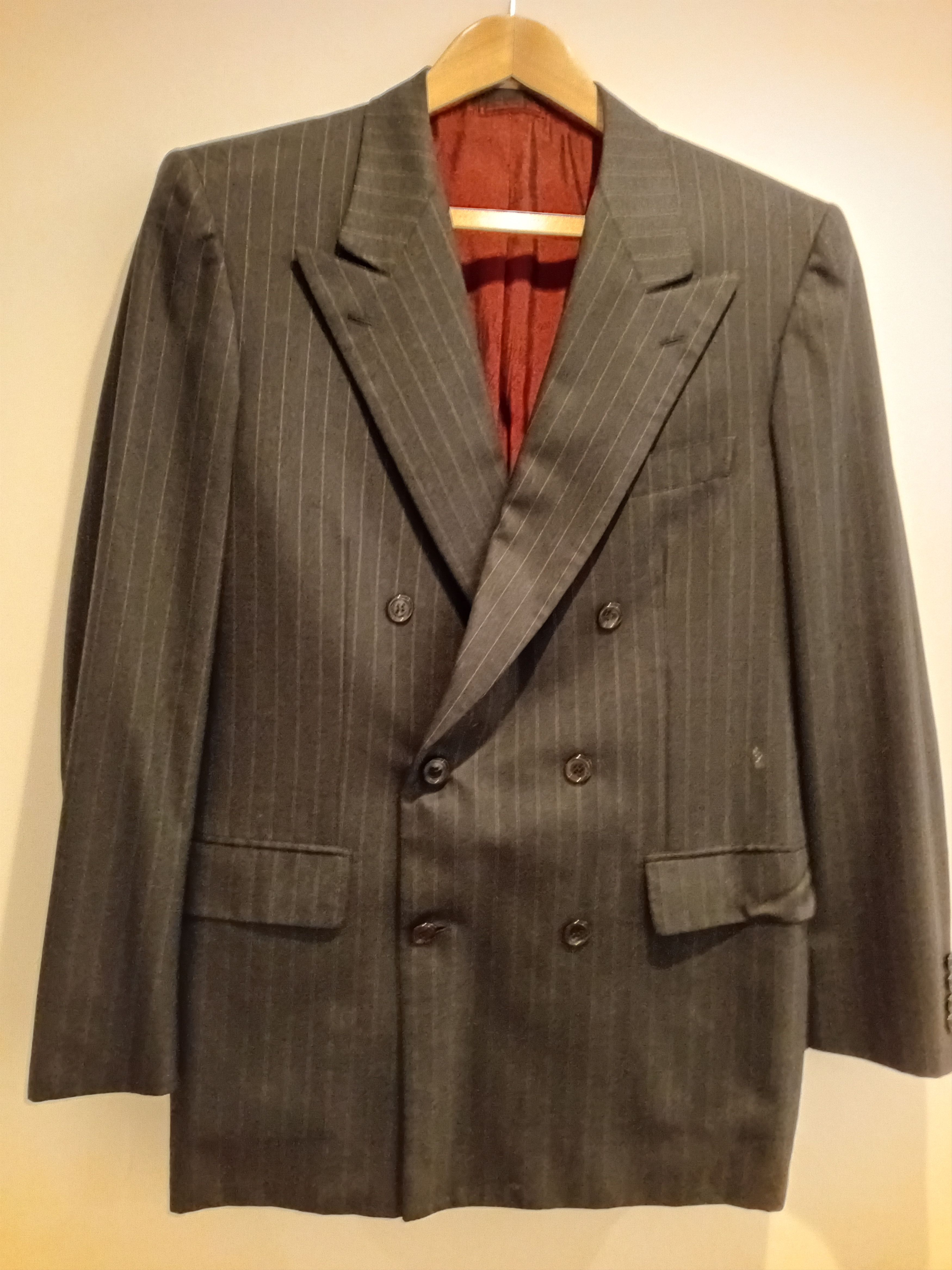Brioni Harrods by Brioni Double-Breasted Grey Pinstripe Blazer Size 42R - 5 Thumbnail