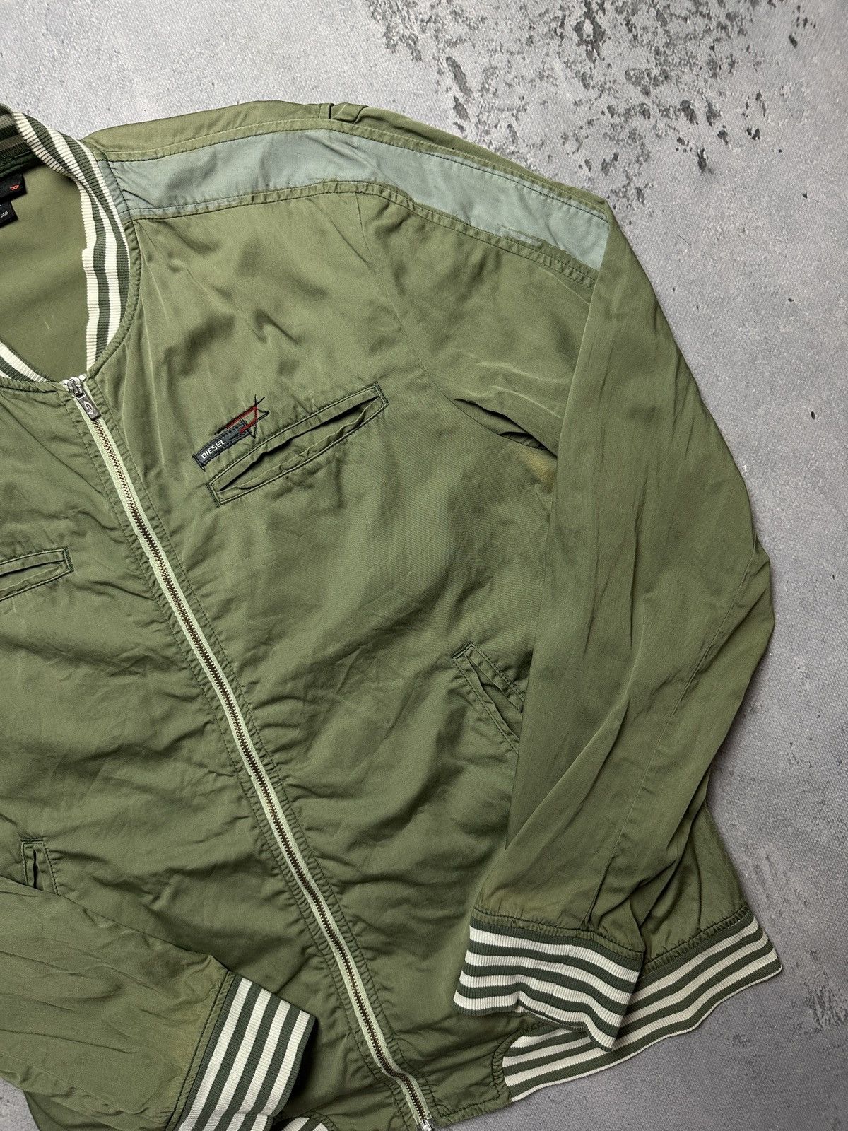 Diesel Rare Archive Diesel Olive Green Rider Bomber Jacket y2k 90s Size US XL / EU 56 / 4 - 4 Thumbnail