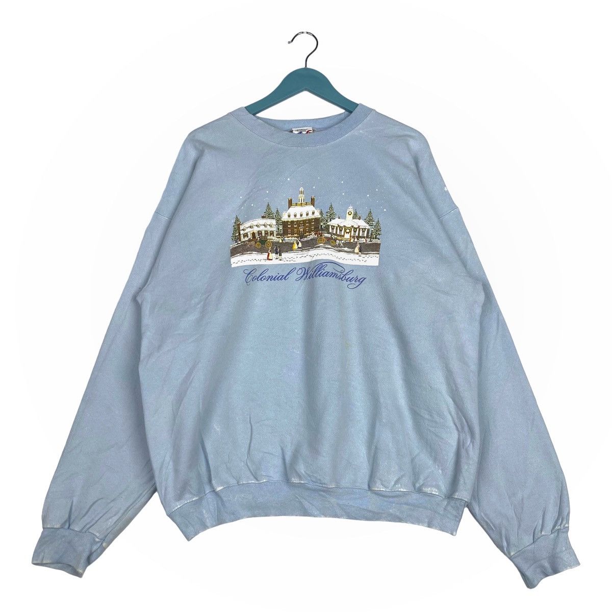 Vintage Vintage Colonial Williamsburg Crewneck Sweatshirt Blue Size XL / US 12-14 / IT 48-50 - 1 Thumbnail