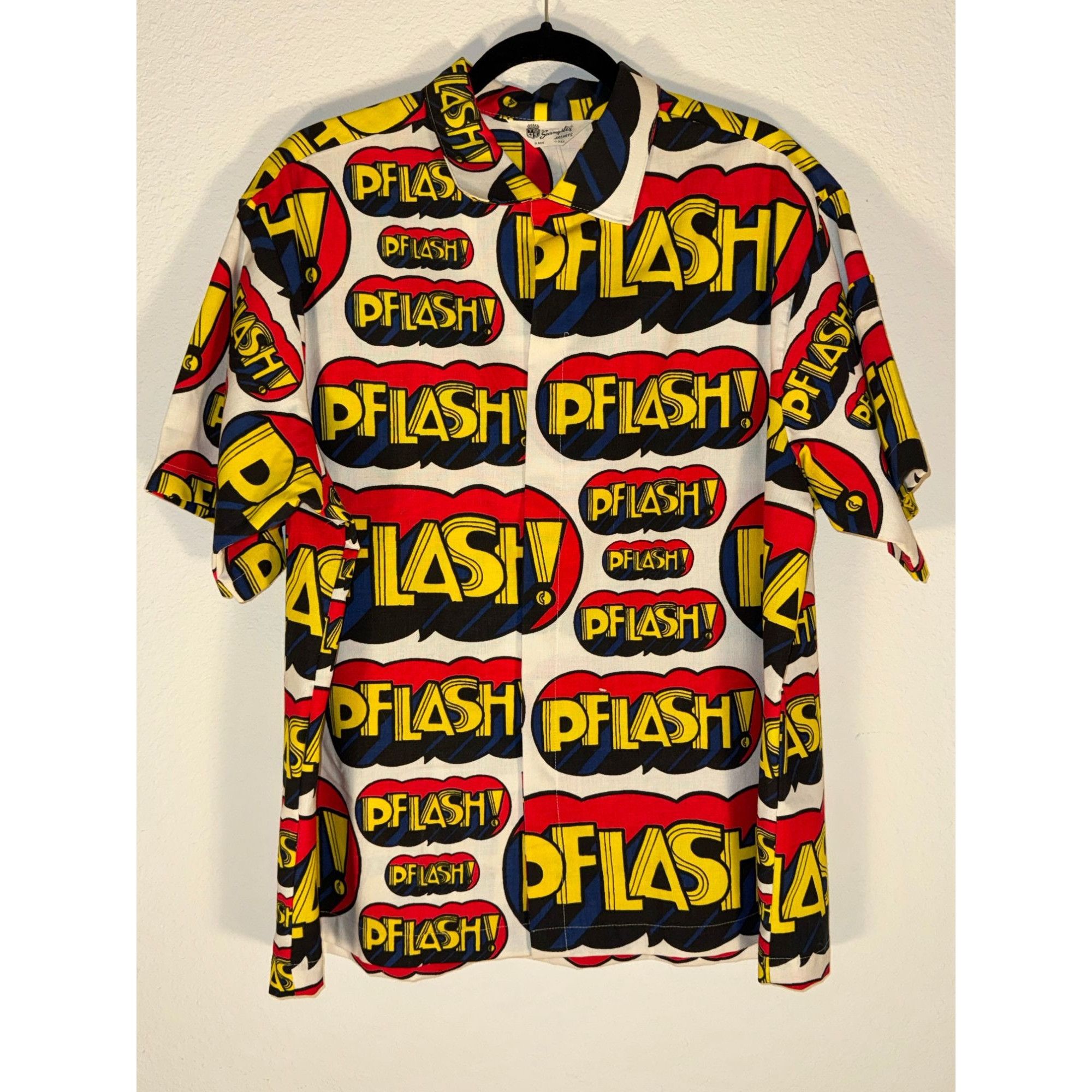 Vintage Gas Station Workshirt 1960s Fina Pflash AOP Button U