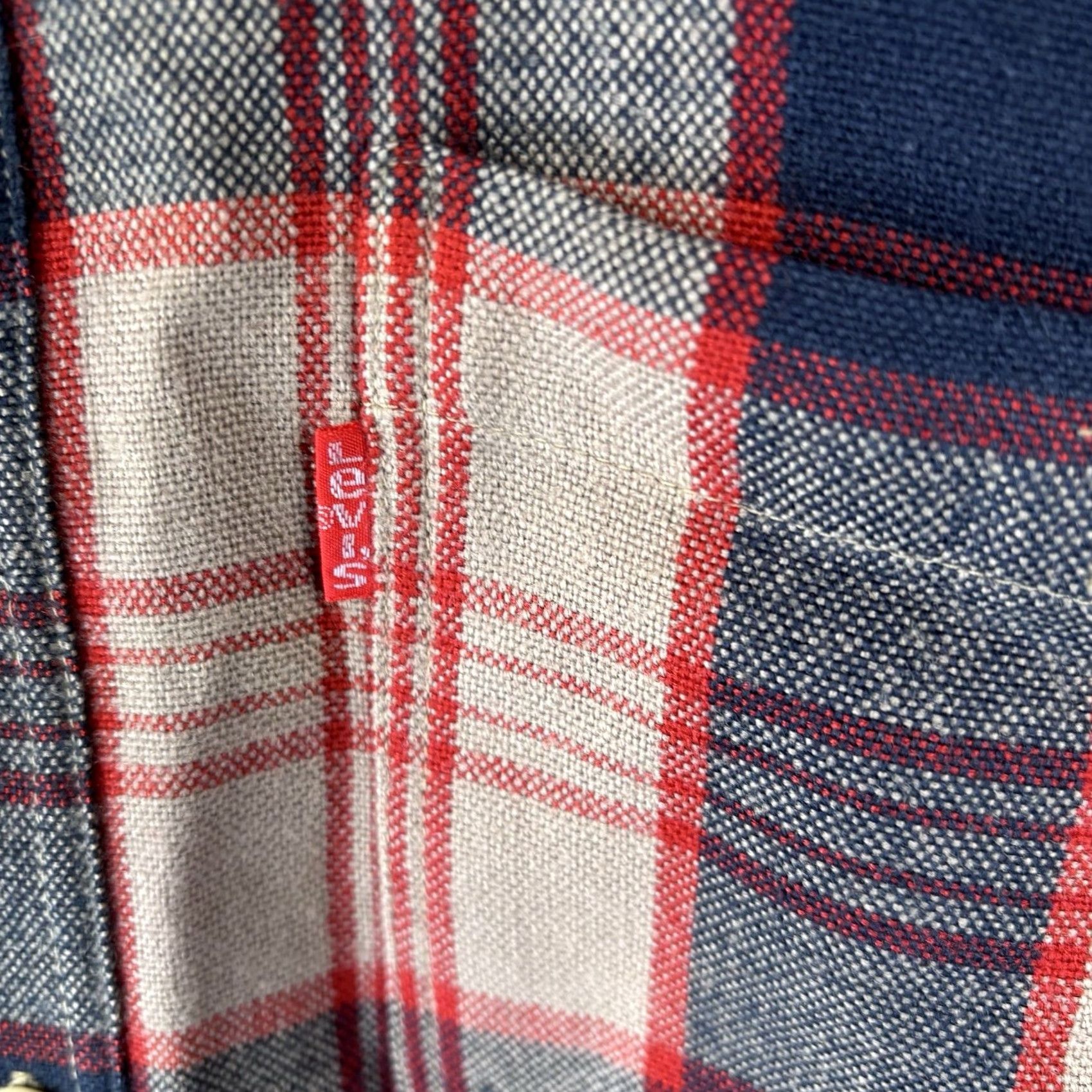 Levi's VINTAGE Levi's Diamond Label Button Up Shirt Mens XL Plaid 70s Pockets Read Size US XL / EU 56 / 4 - 3 Thumbnail