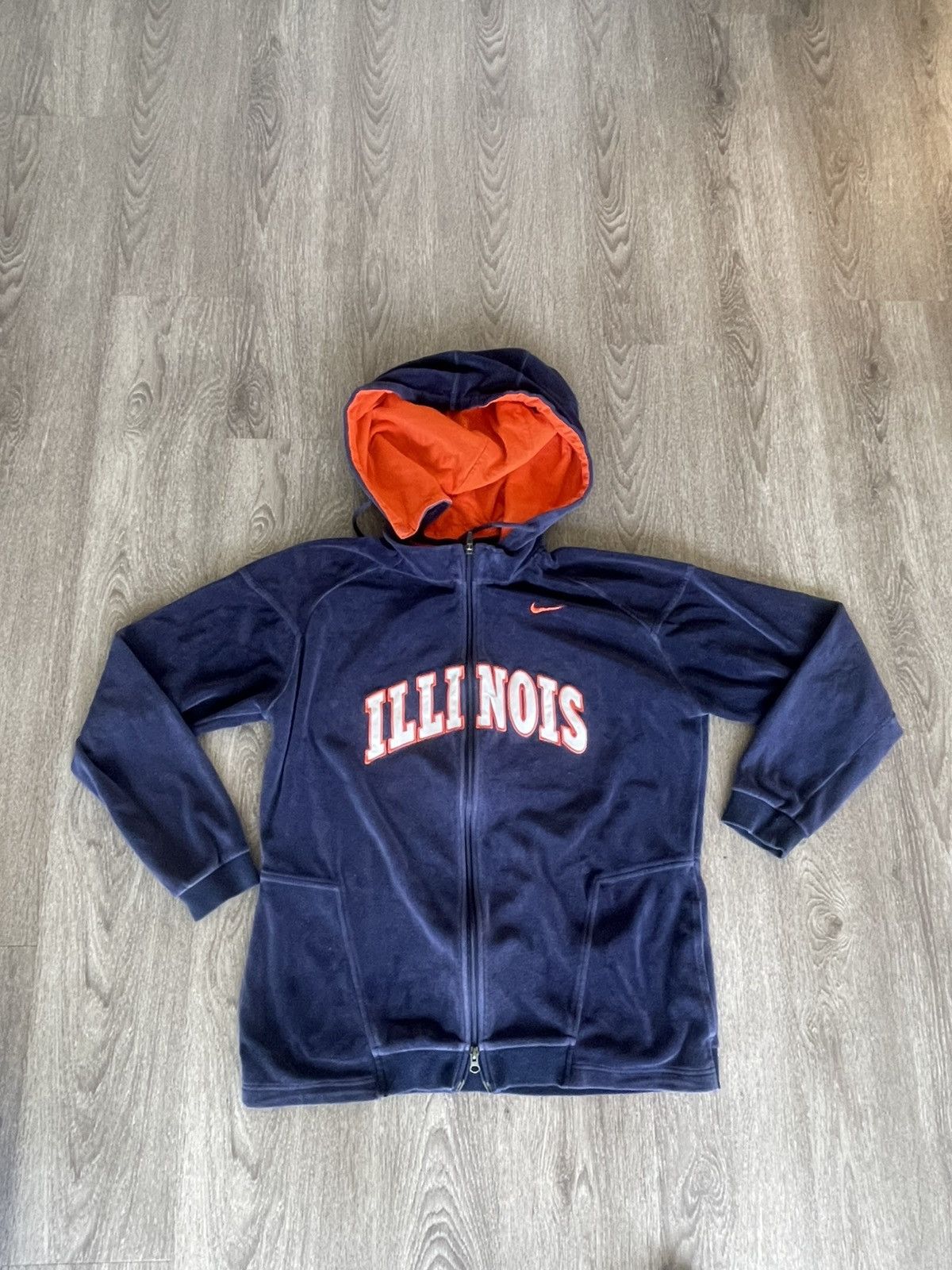 Nike Nike Fighting Illini Suede Snap-on Hoodie Women’s XL Size XL / US 12-14 / IT 48-50 - 1 Thumbnail