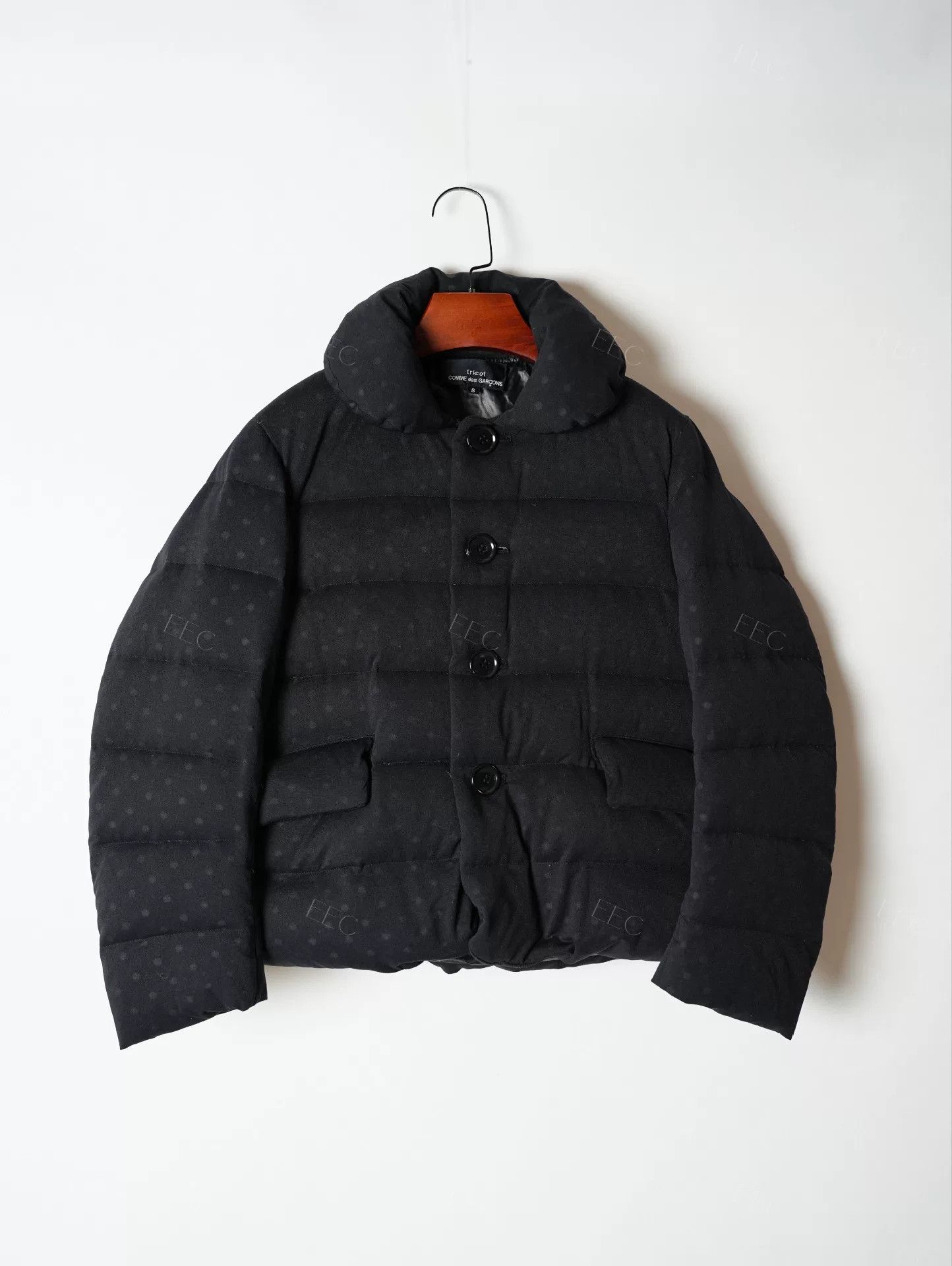 Comme des Garcons COMME des GARÇONS Black Polka Dot Puffer Jacket Size S / US 4 / IT 40 - 1 Thumbnail
