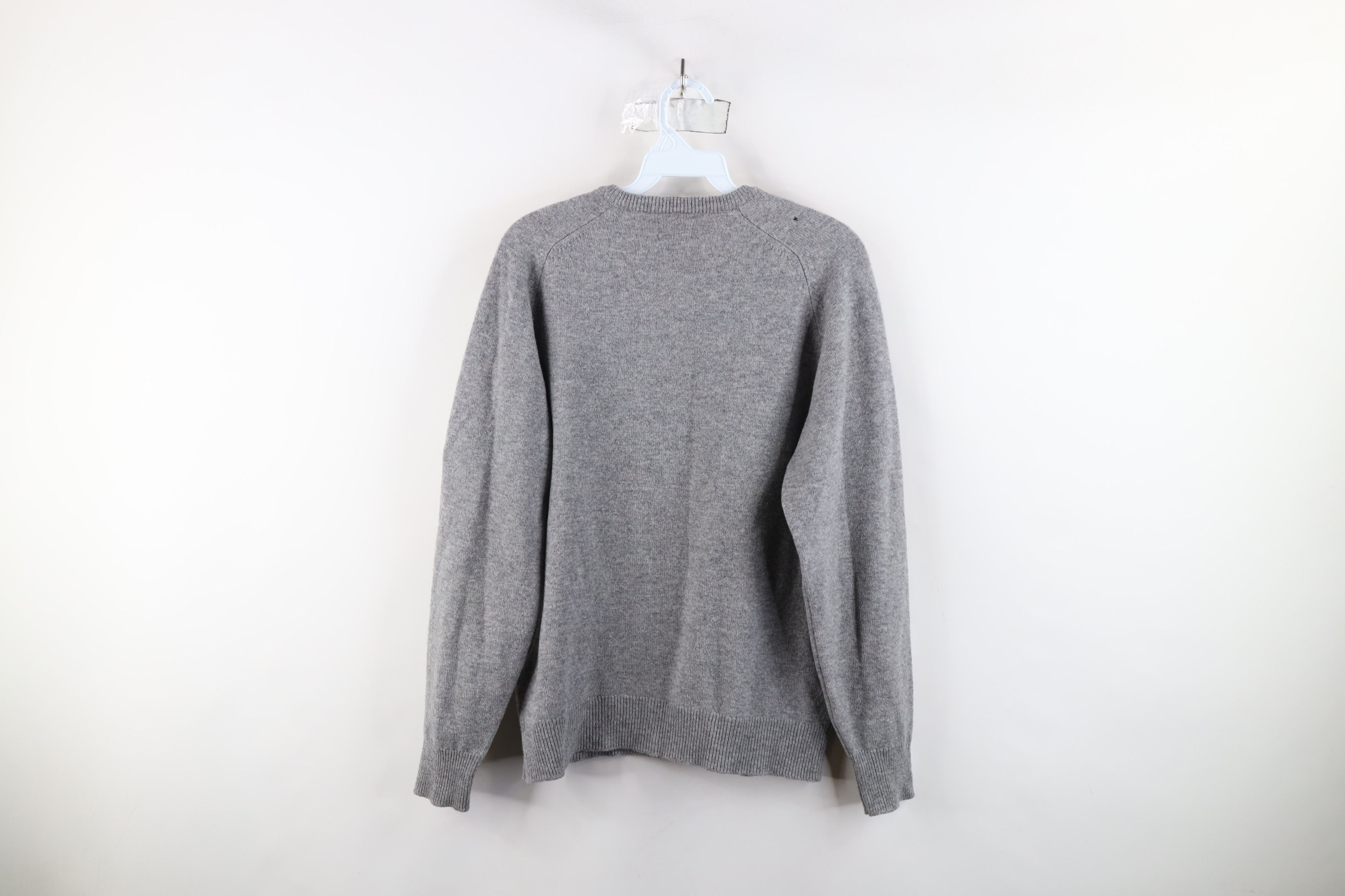 Vintage Vintage 60s Streetwear Lambswool Knit V-Neck Sweater Gray Size US XXL / EU 58 / 5 - 8 Thumbnail